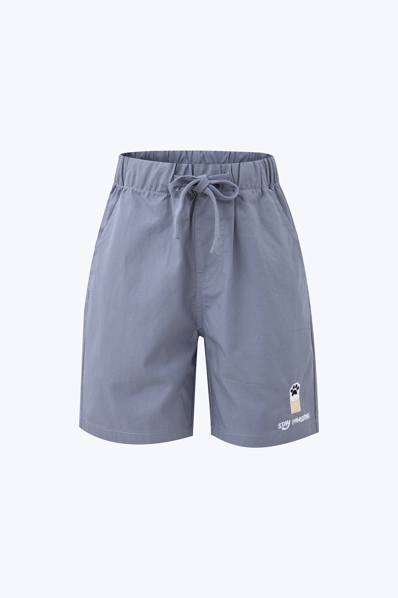 "Stay Pawsitive" Shorts - Baby Blue