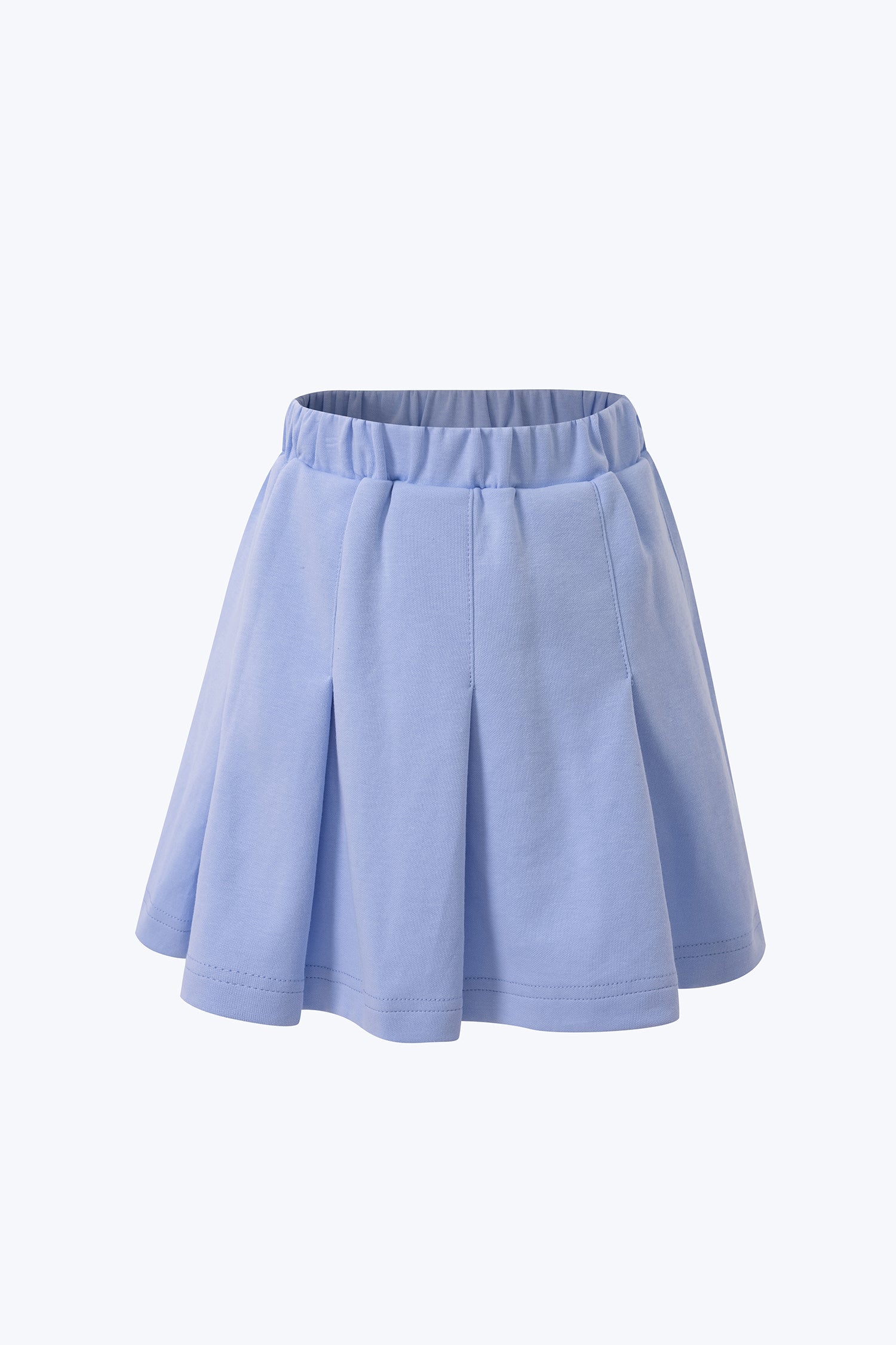 Cotton Pleated Skirt - Blue