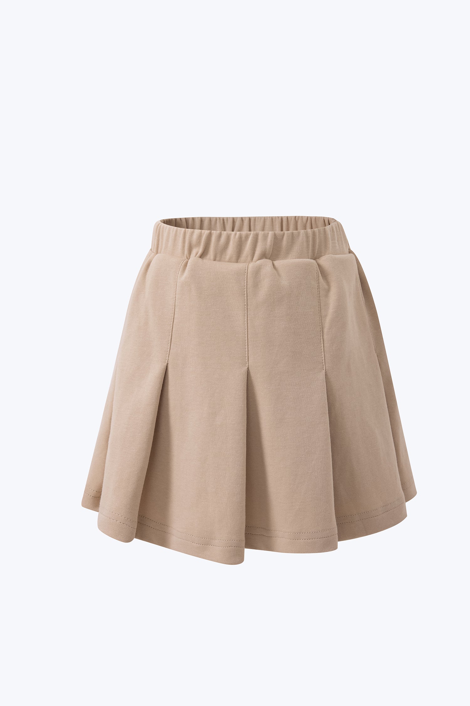 Cotton Pleated Skirt - Khaki