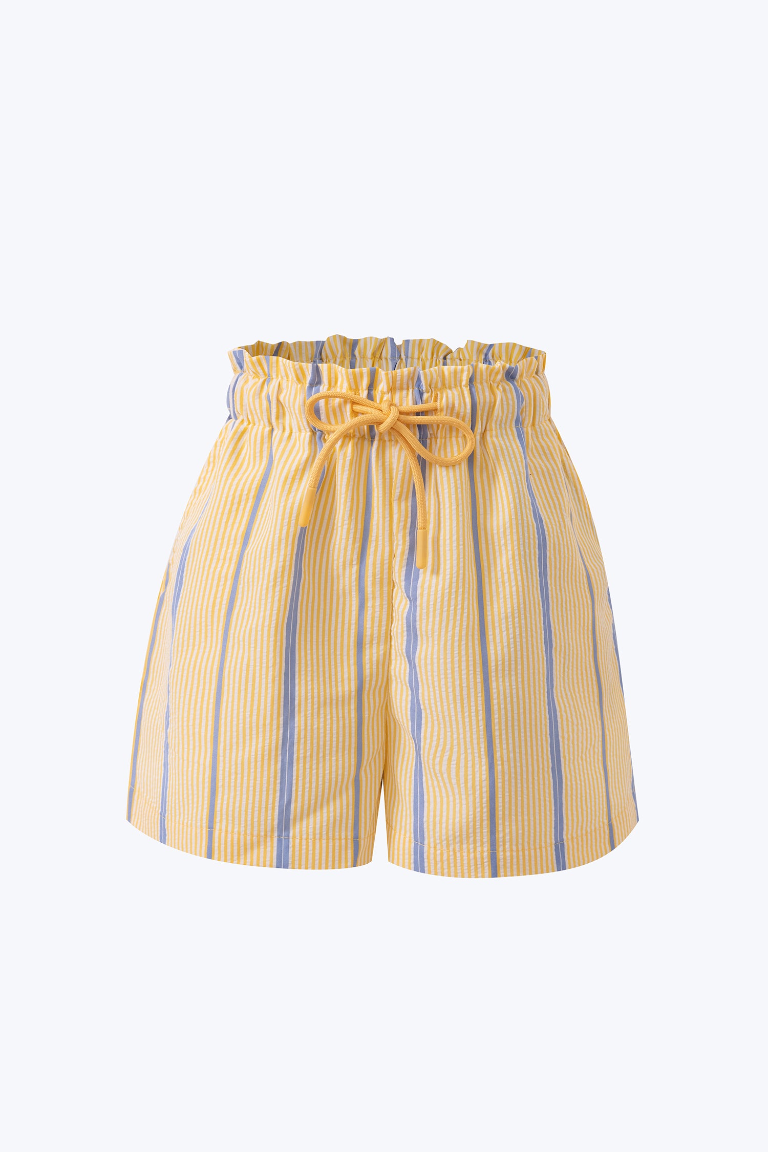 Stripes Drawstring Shorts - Yellow/Blue