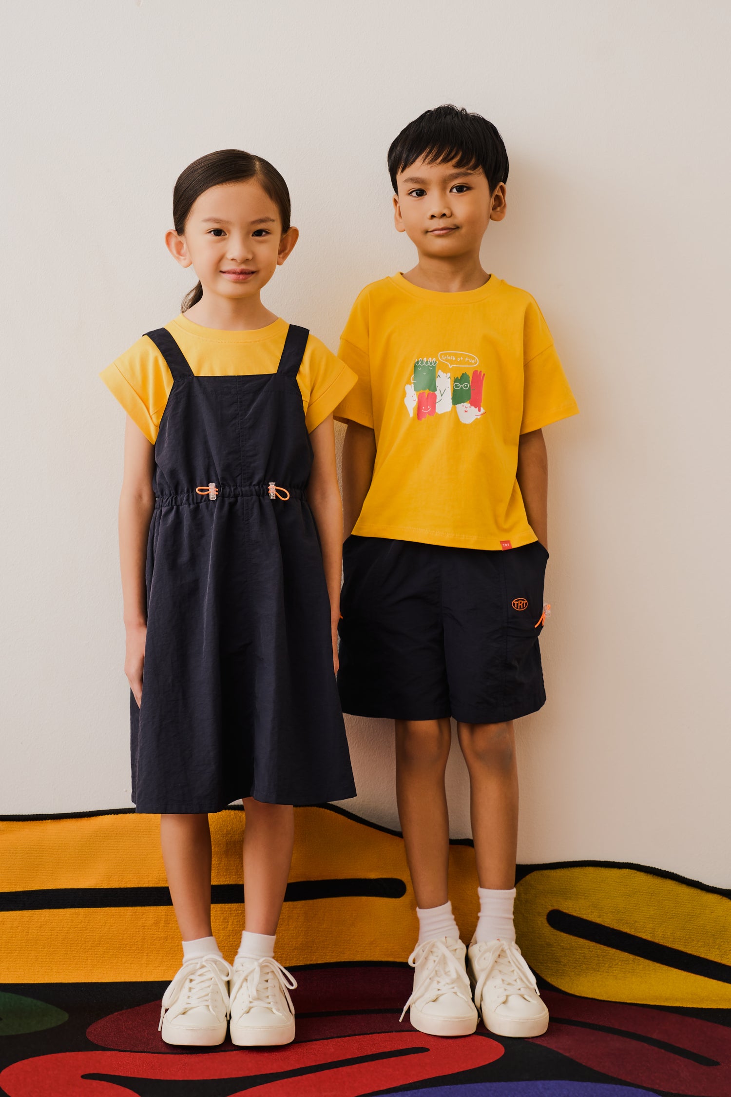 Splash of Fun Kids Tee - Mustard
