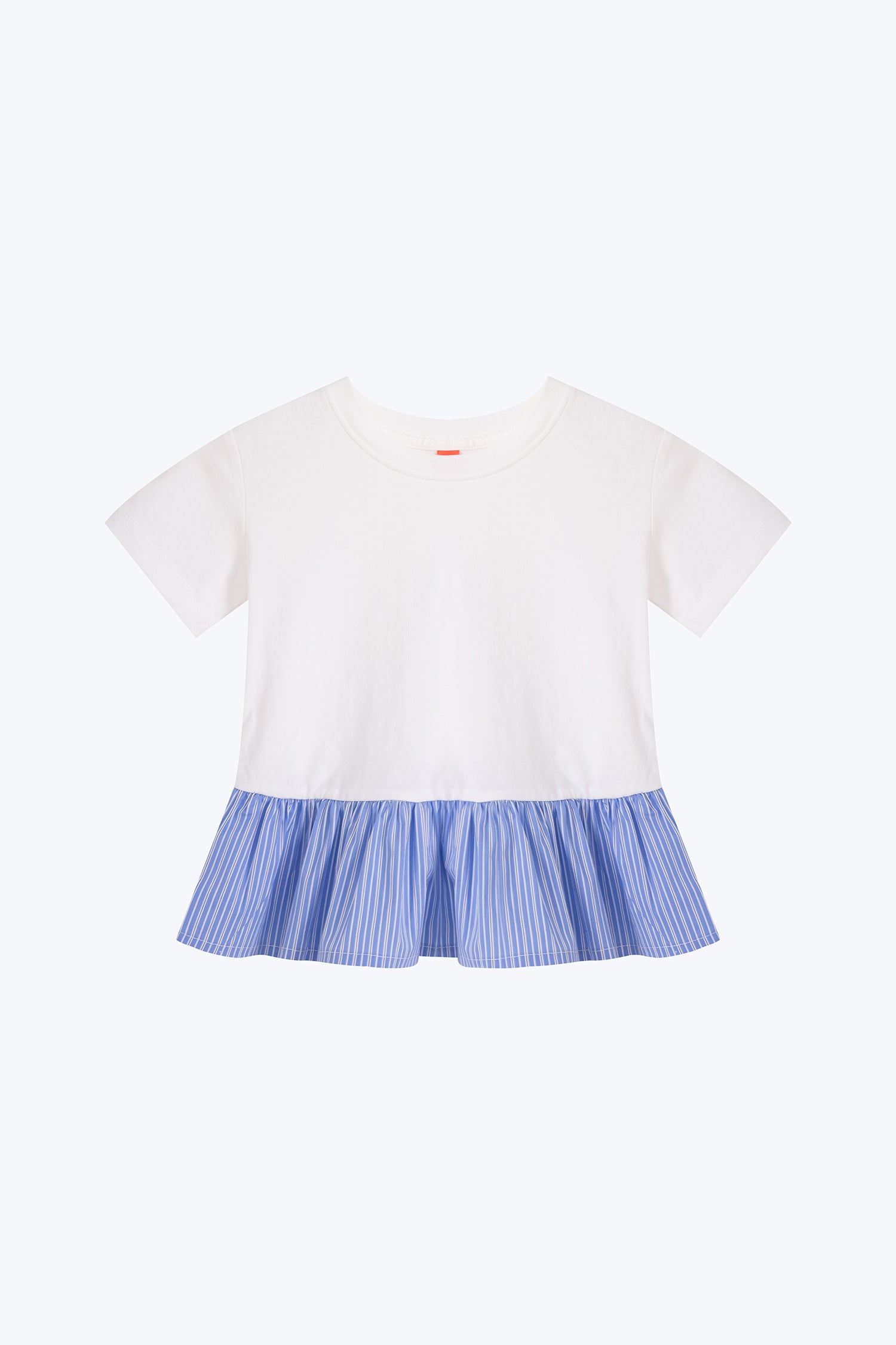 Stripes Ruffle Tee - Cream