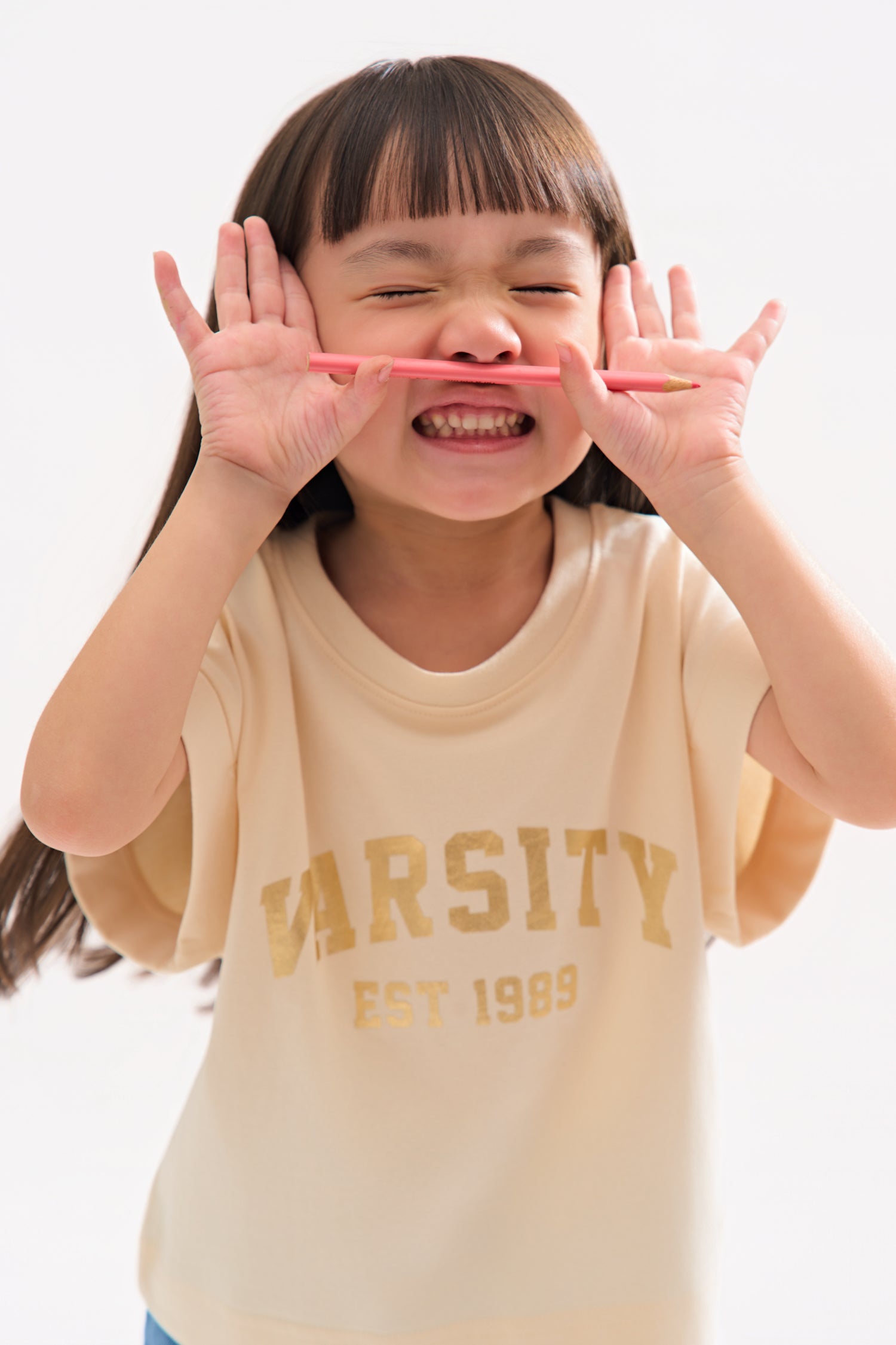 Varsity Print Tee - Sand
