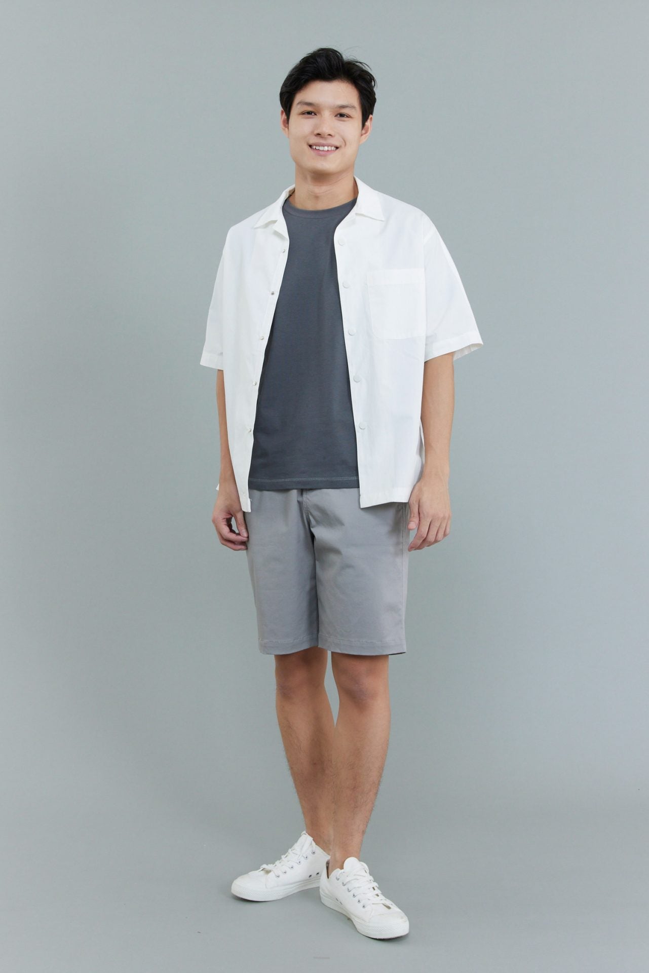 Cotton Oversized Open Collar Shirt