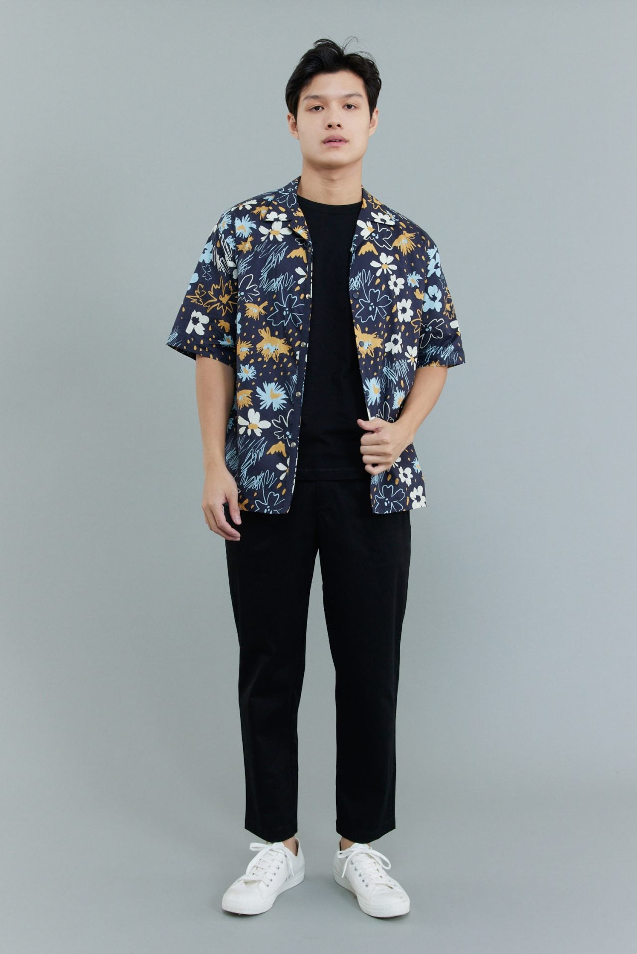 Floral Graphic Oversized Shirt