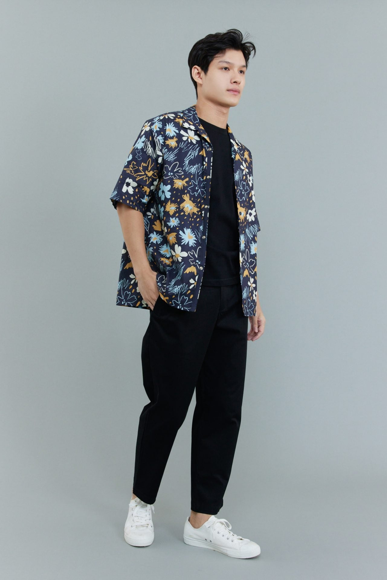 Floral Graphic Oversized Shirt