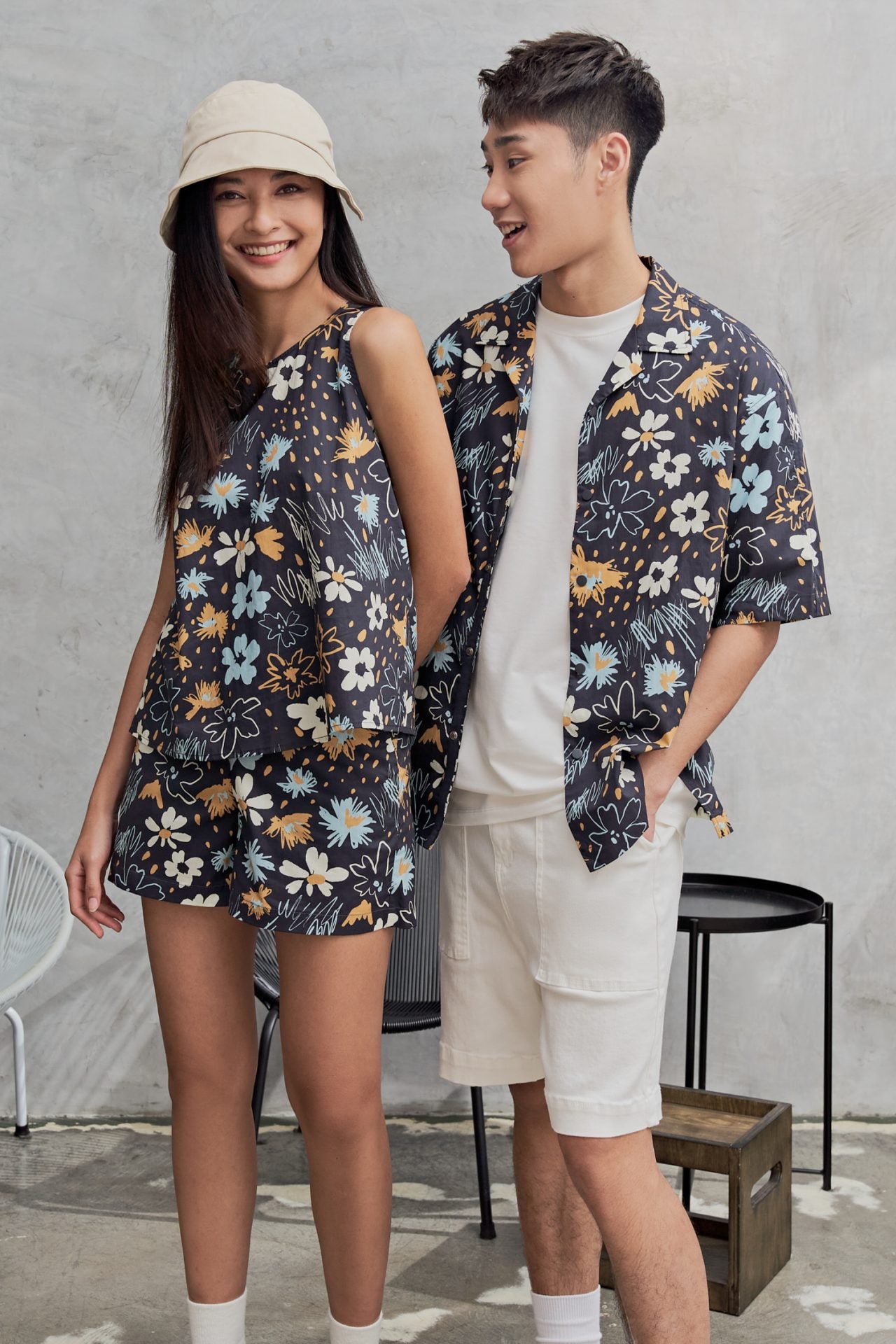 Floral Graphic Oversized Shirt