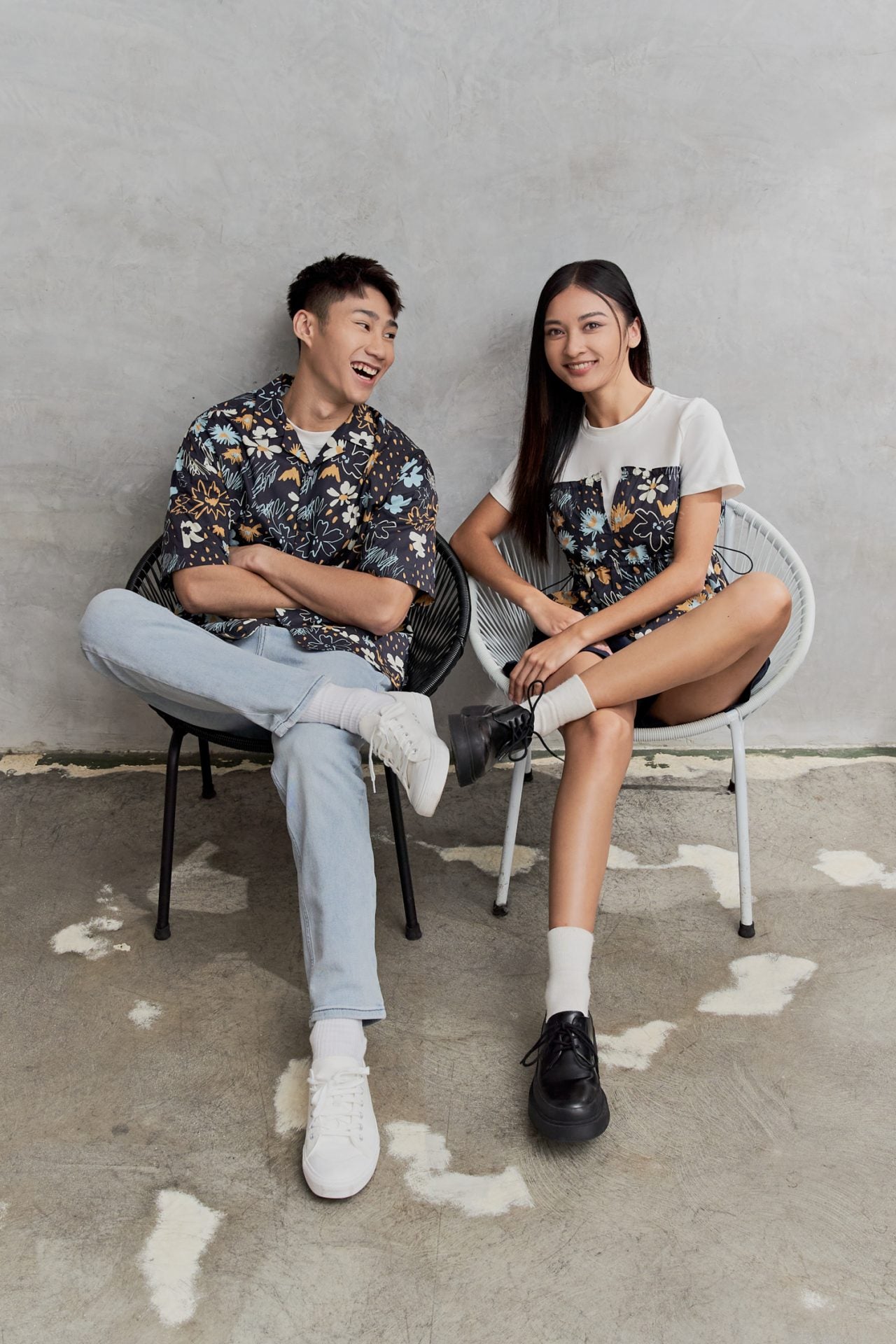 Floral Graphic Oversized Shirt