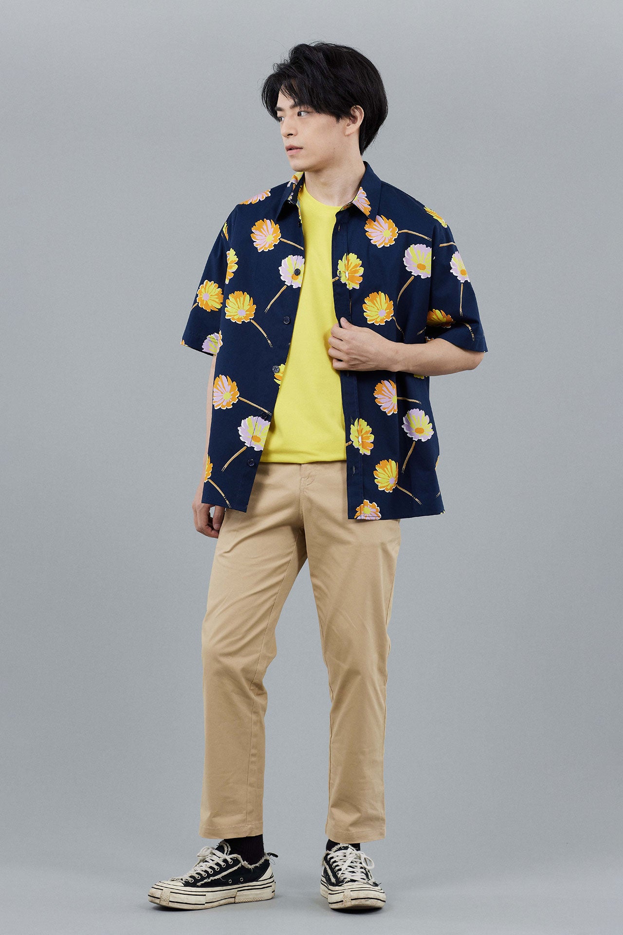Cotton Floral Graphic Shirt