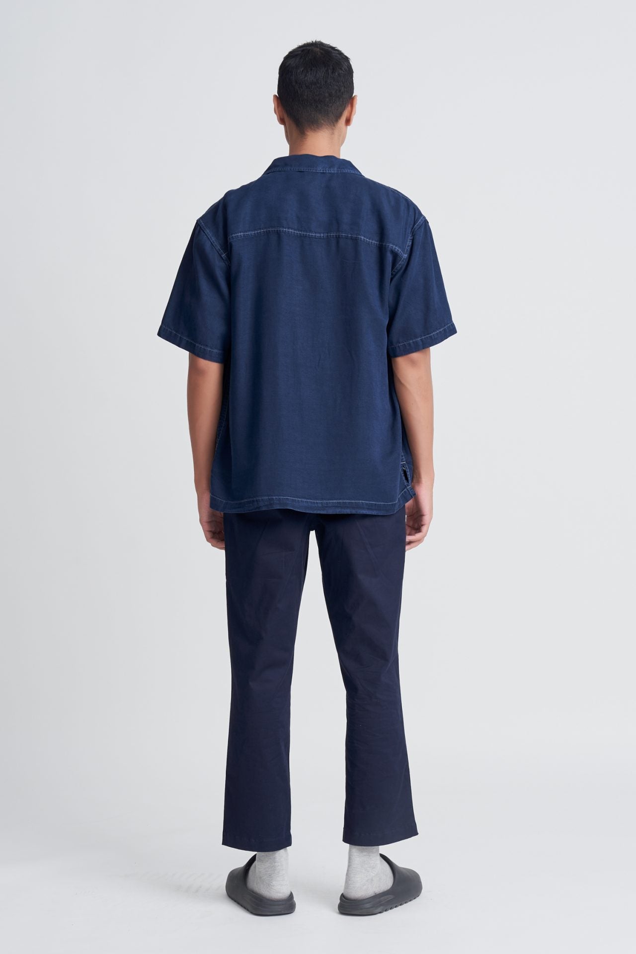 Denim Tencel Open Shirt