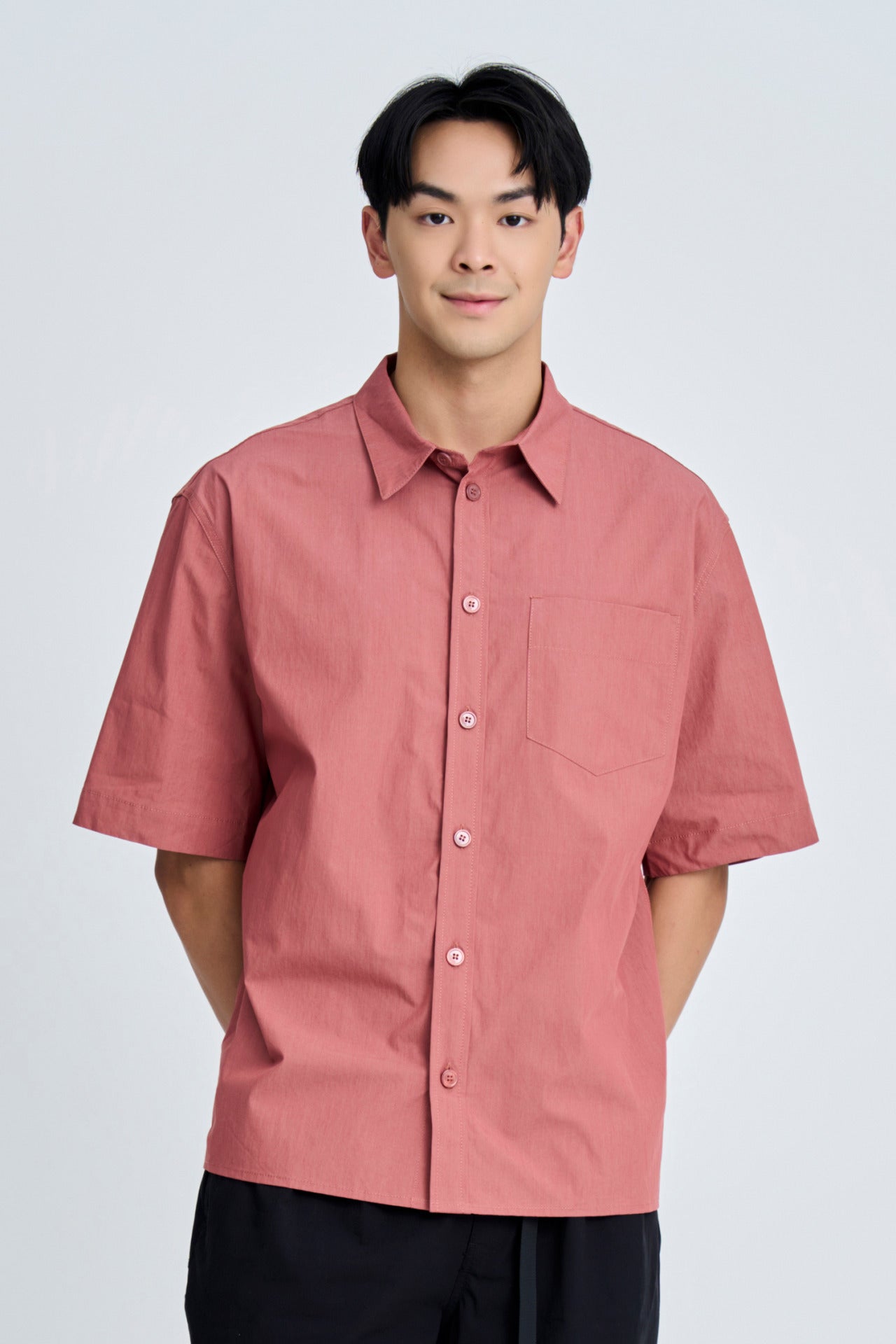 Casual Oversized Point Collar Shirt