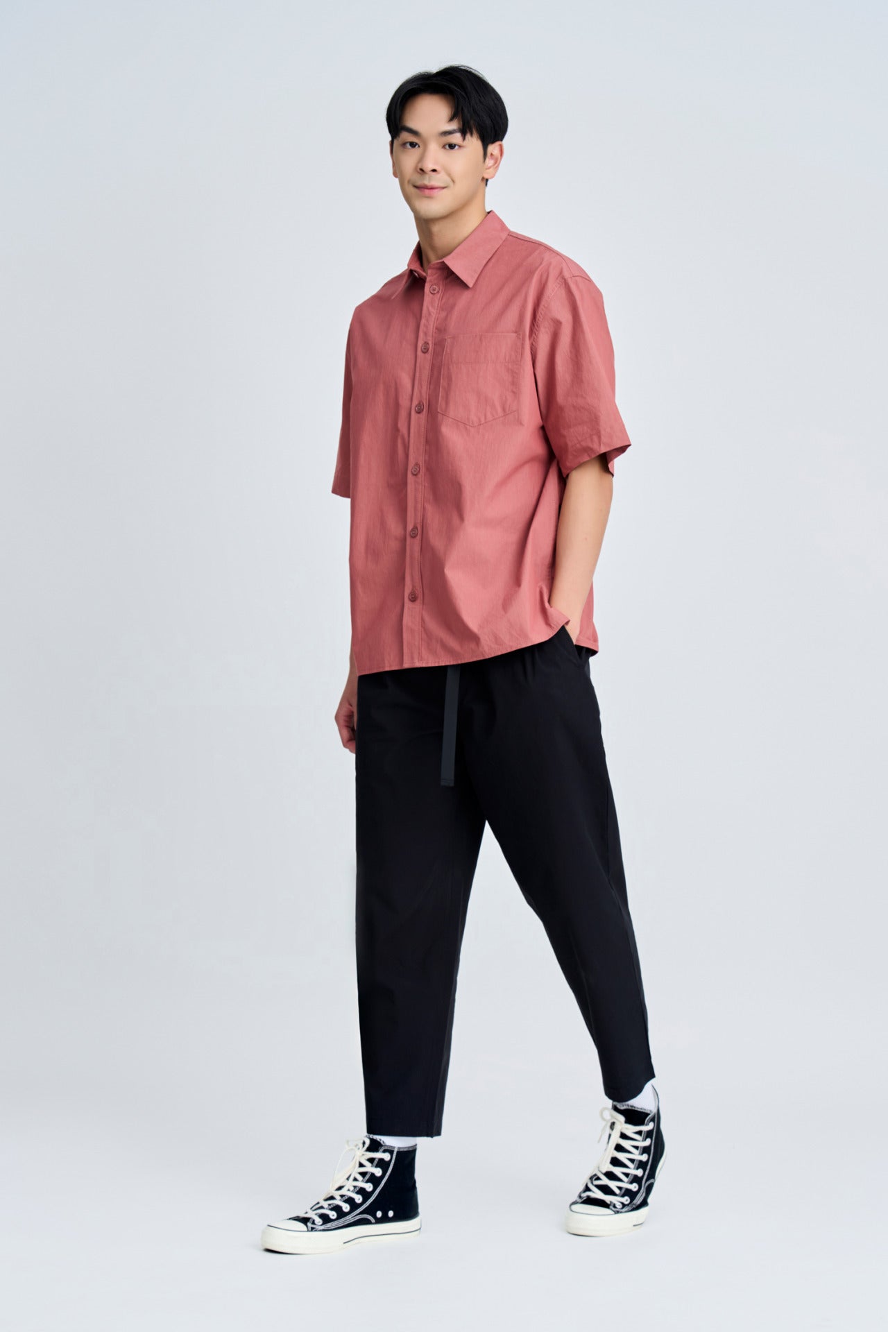 Casual Oversized Point Collar Shirt