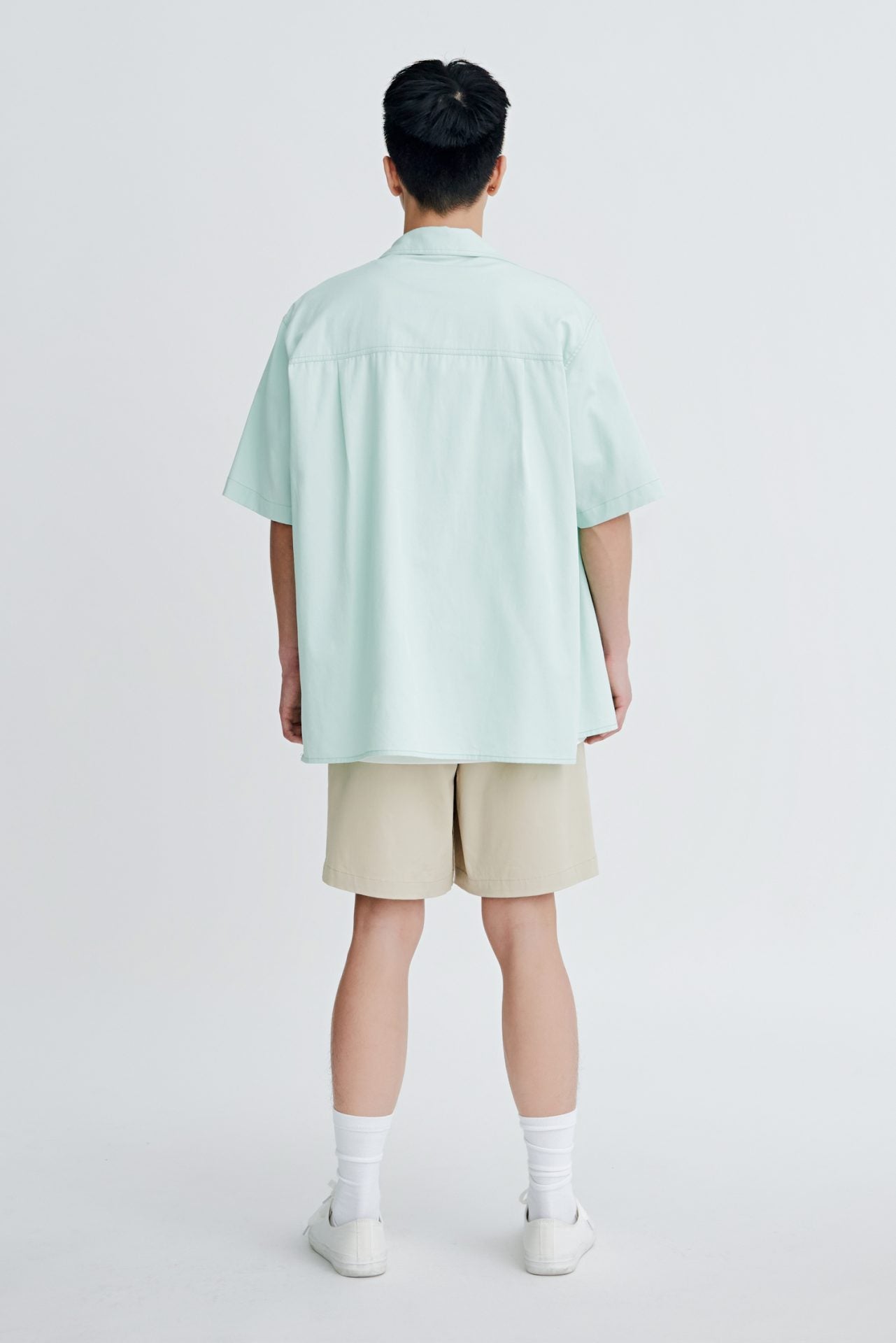 Relaxed-Fit Cuban Collar Top - Mint