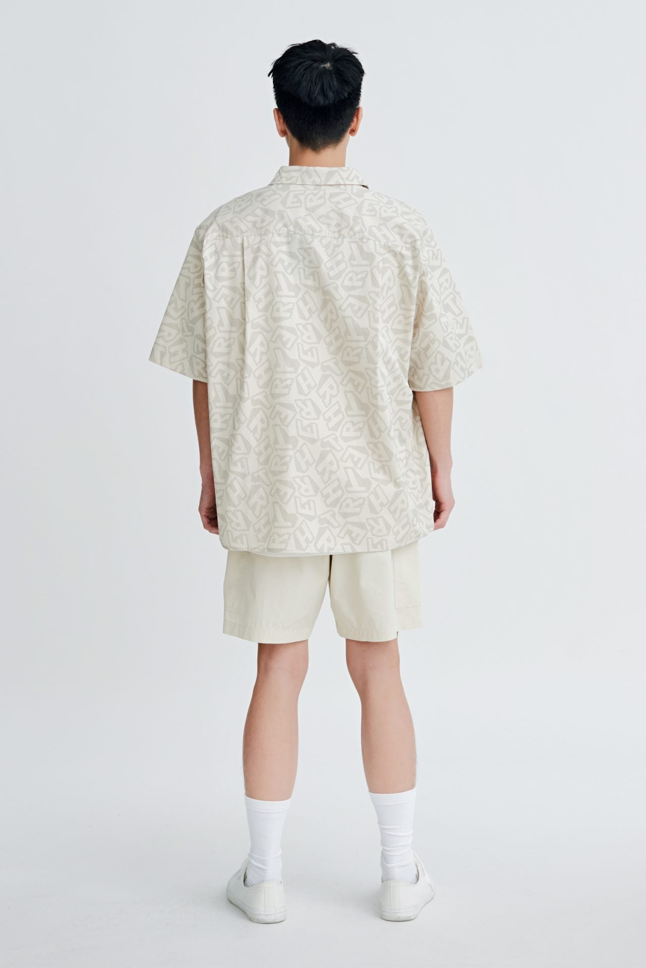 ?????T-H-R-E-E????? Allover Graphic Print Shirt