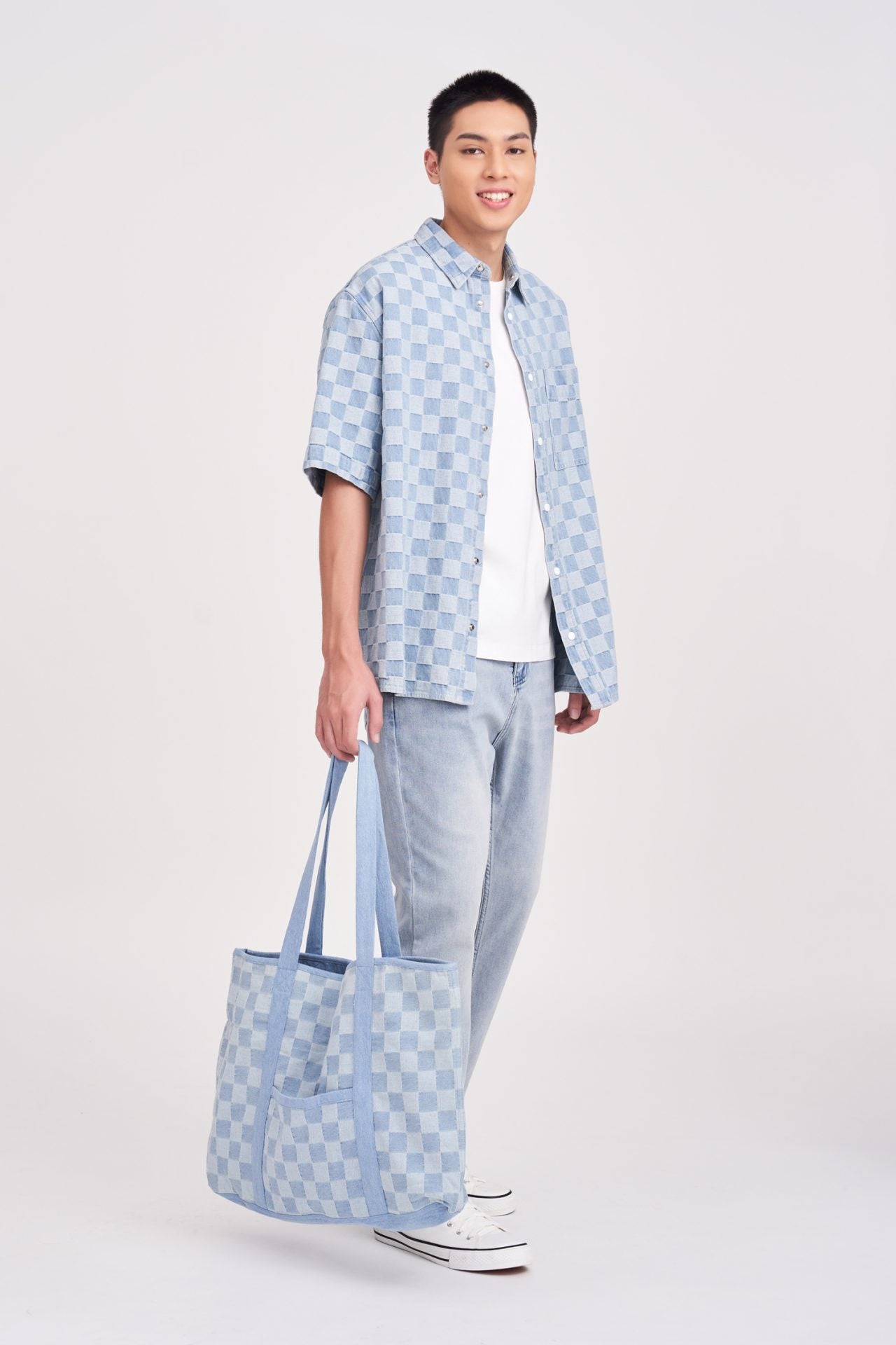 Denim Checkerboard Shirt