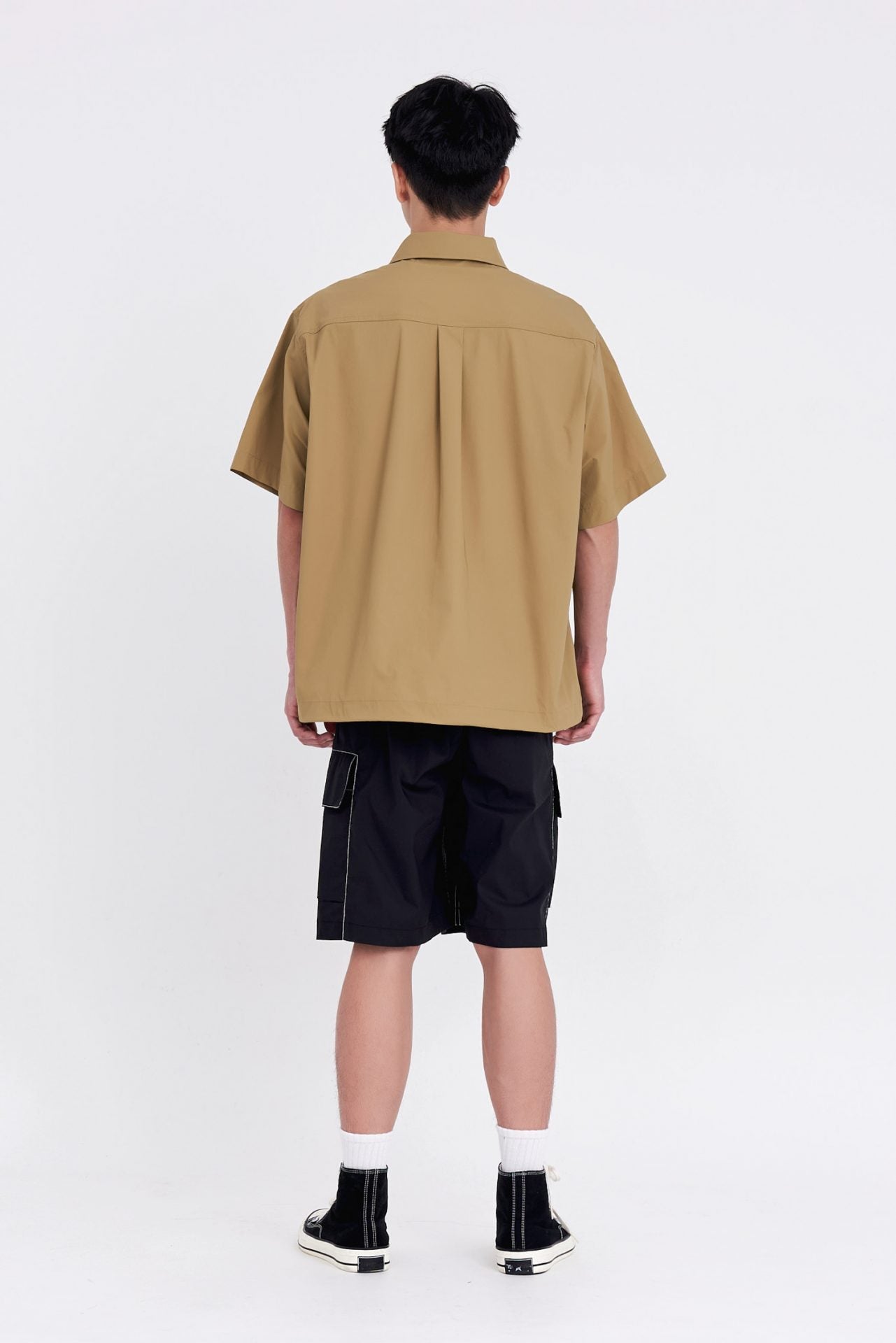 Relaxed Fit Utility Polo Tee - Mustard