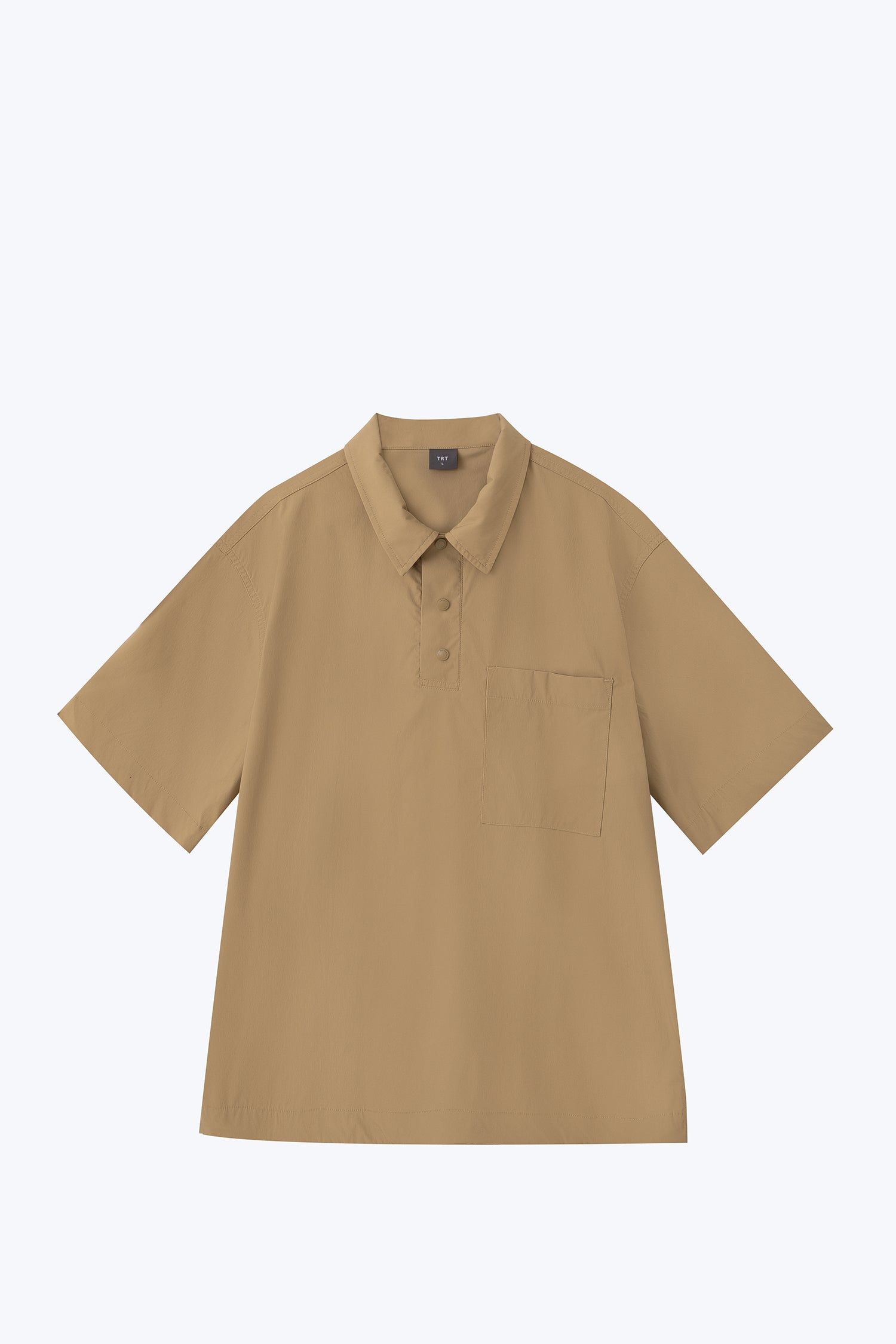 Relaxed Fit Utility Polo Tee - Mustard