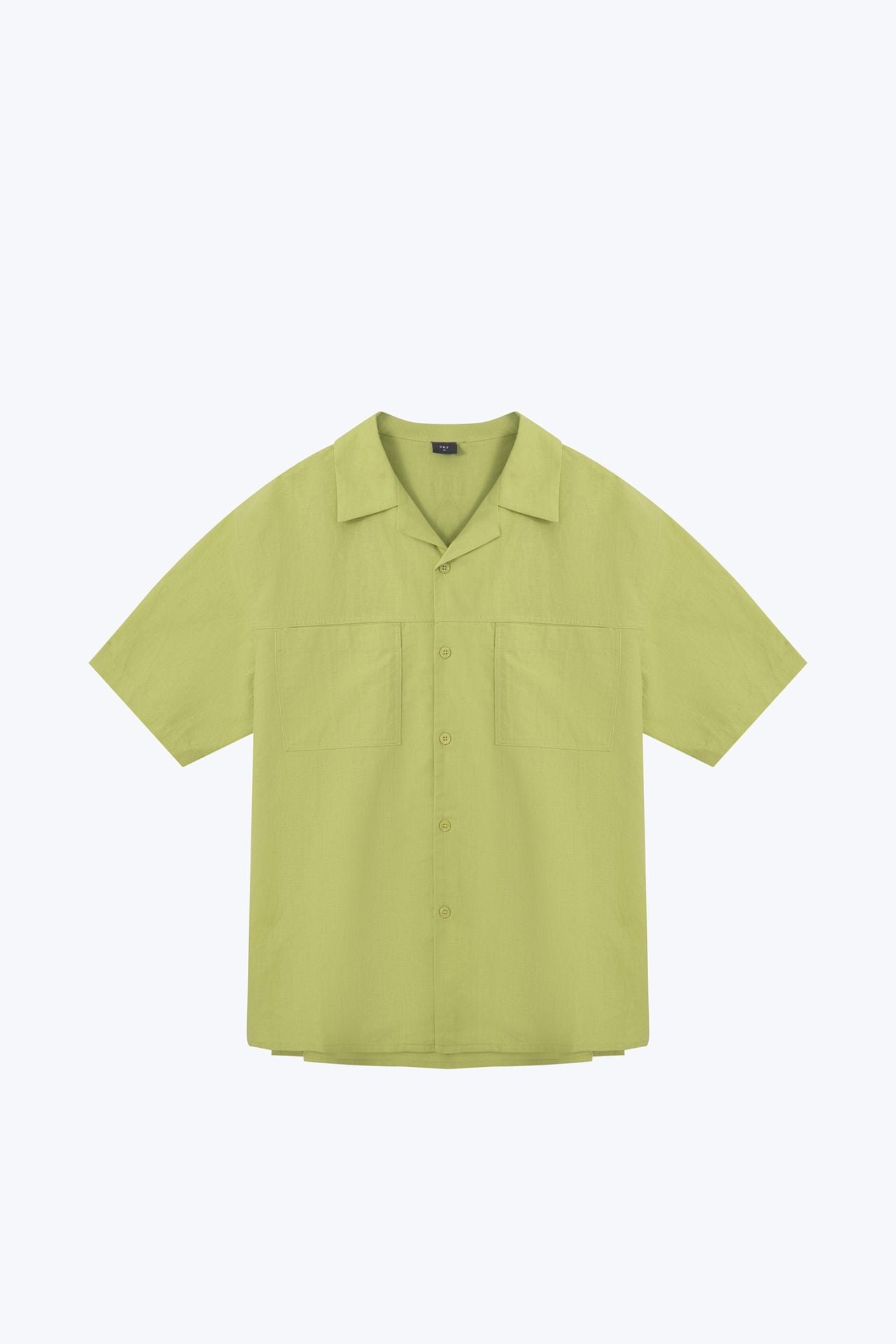 Relaxed-Fit Open Collar Shirt - Pandan