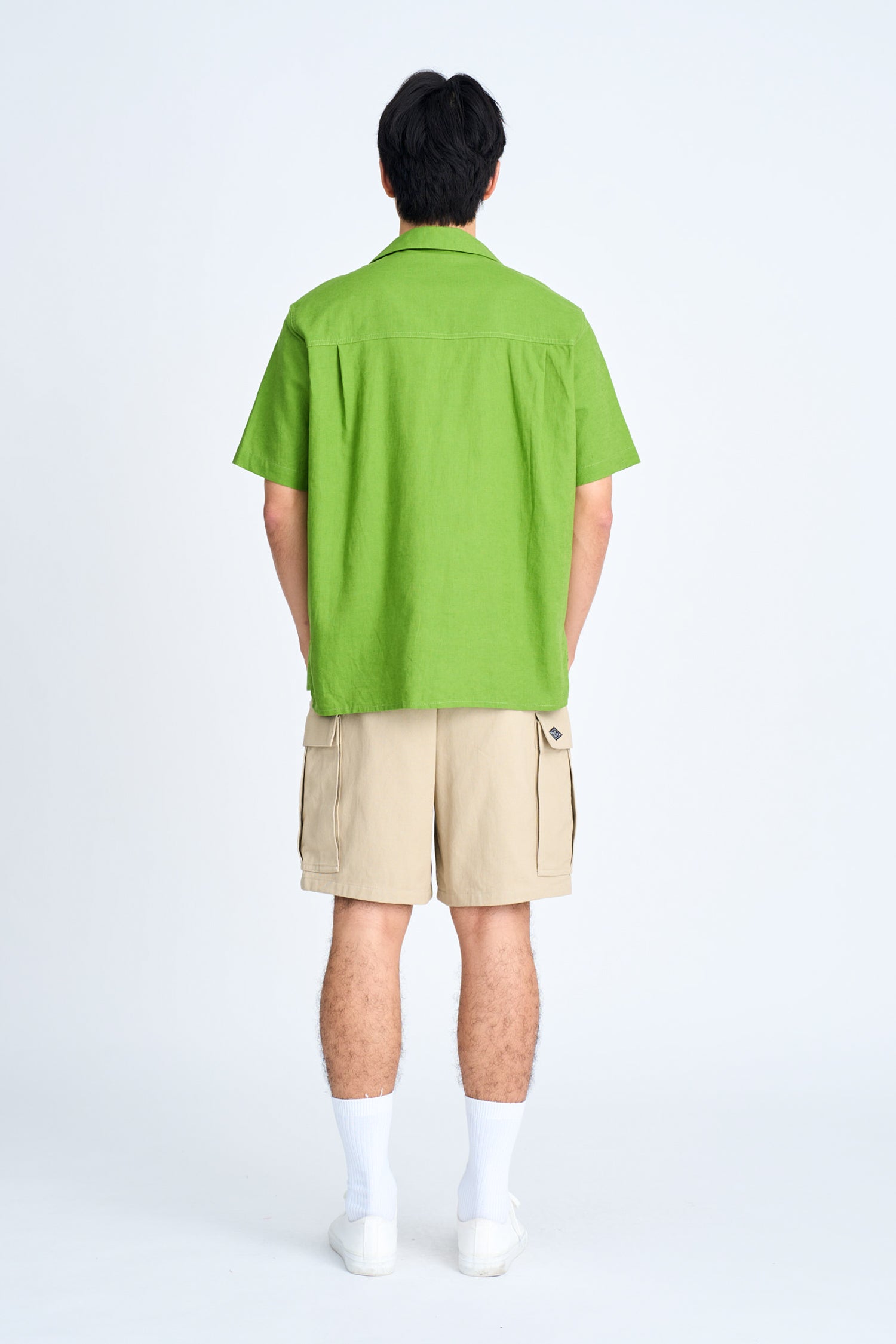 Relaxed-Fit Open Collar Shirt - Fern