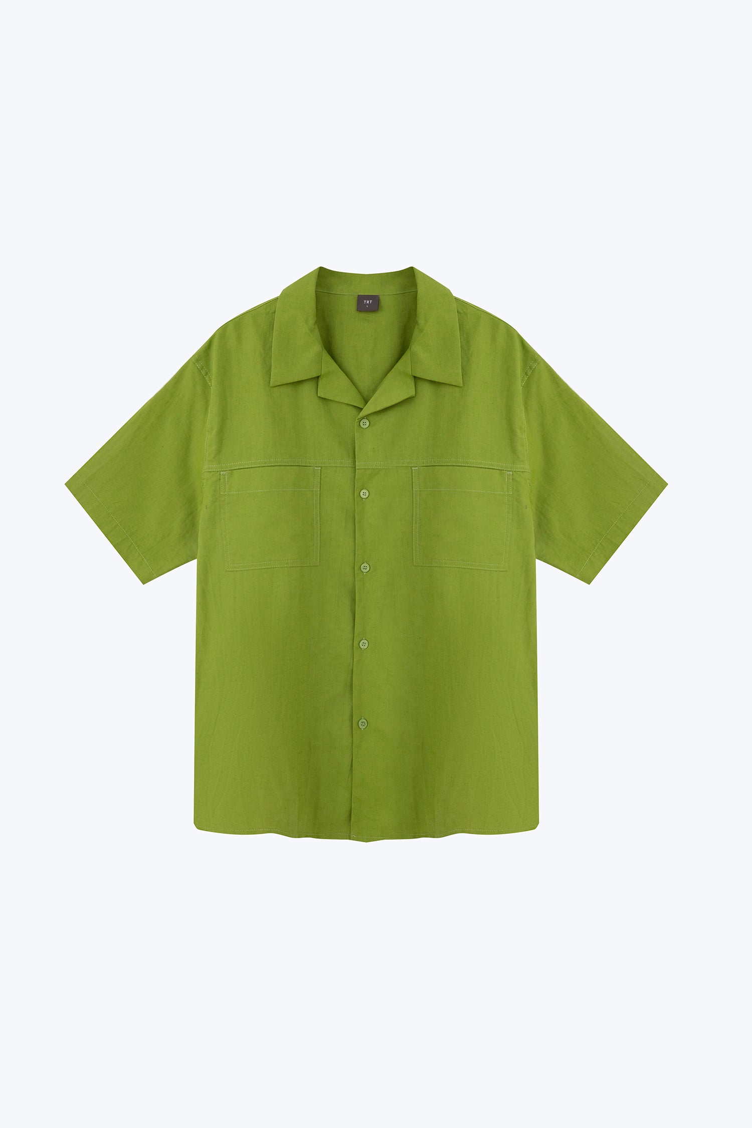 Relaxed-Fit Open Collar Shirt - Fern