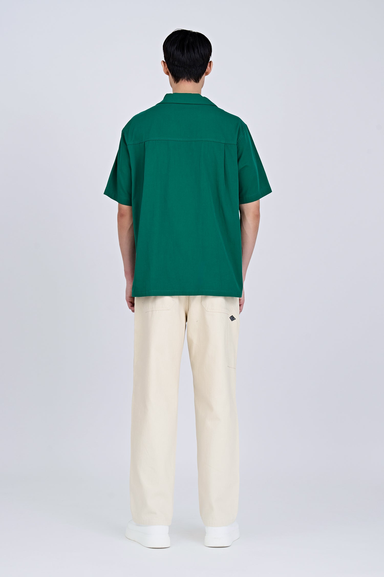 “Rue de L’Restyle” Open Collar Top - Emerald