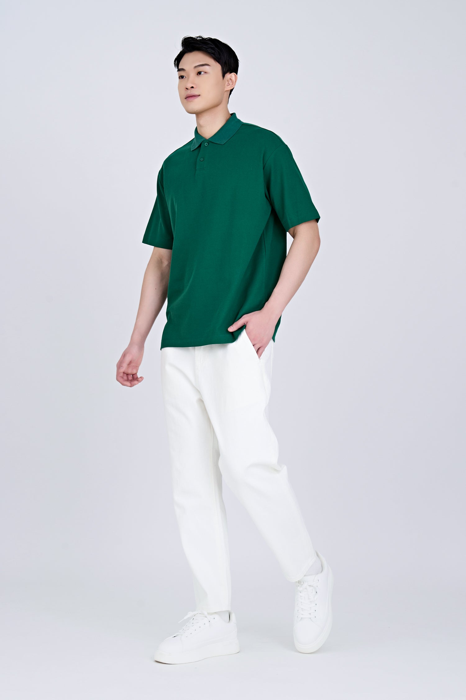 Classic Polo Tee - Emerald
