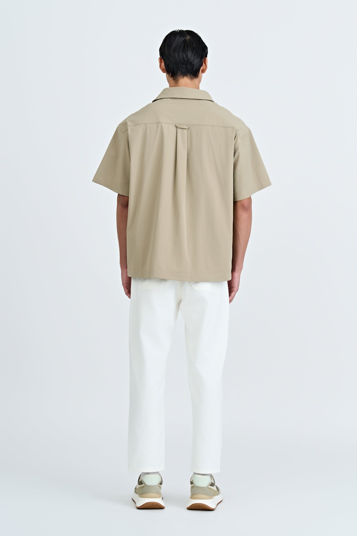 Relaxed Fit Cuban Collar Short Sleeve Shirt - Khaki