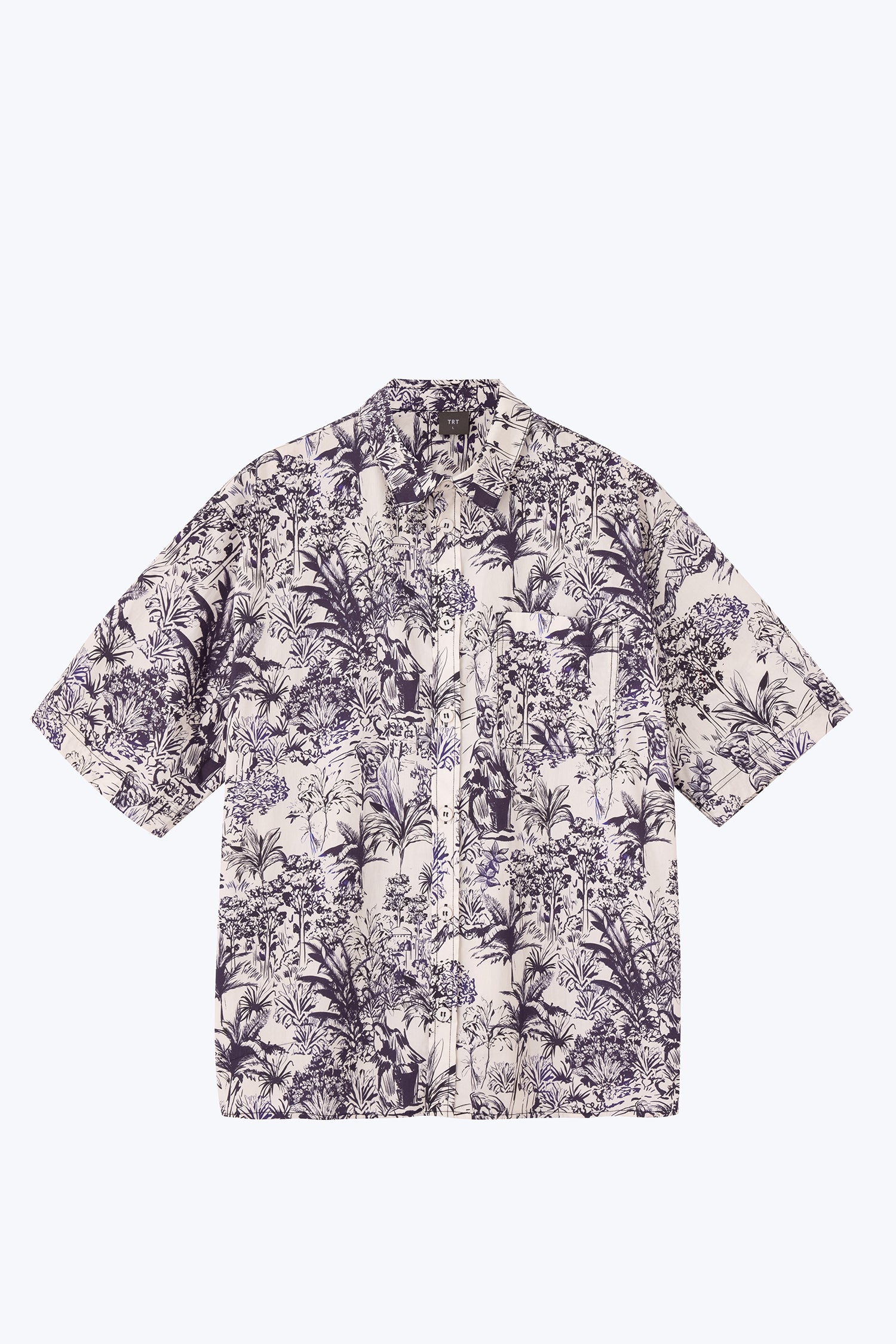 Tropical Graphic Oversized Shirt