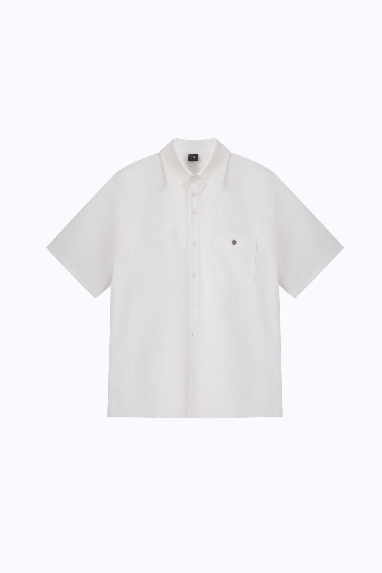 Oversized Metallic Button Shirt - Cream