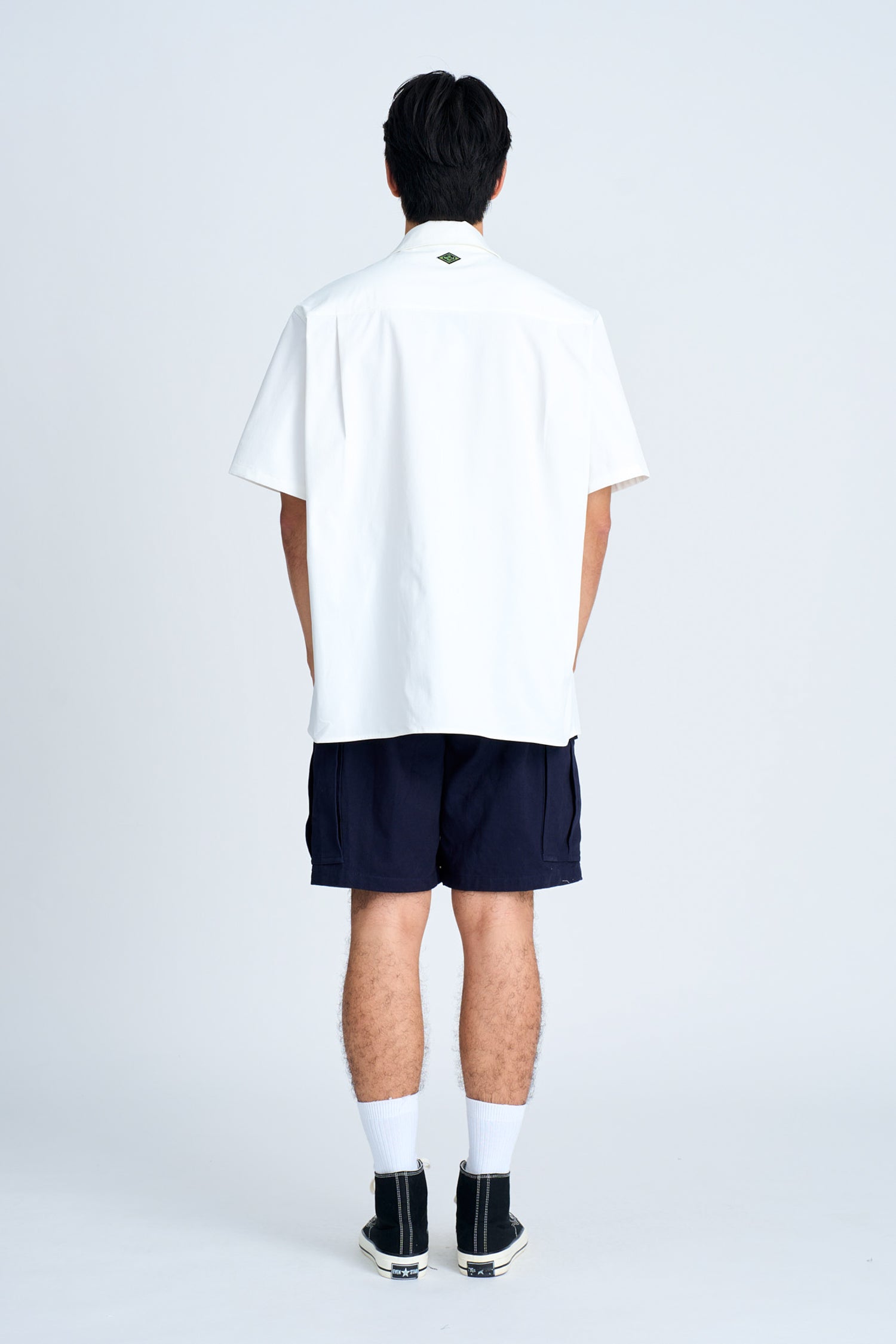 Oversized Metallic Button Shirt - Cream