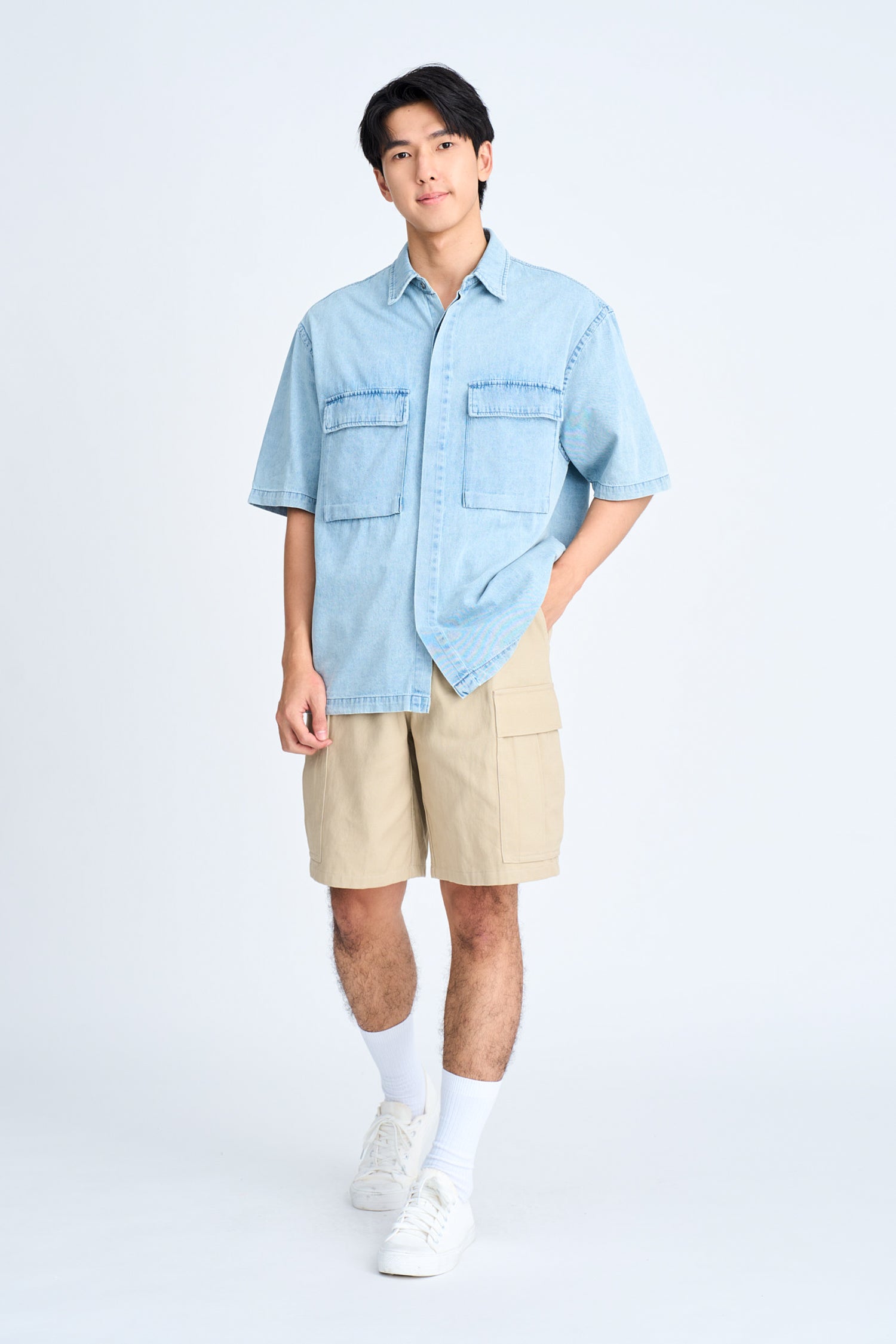Utility Denim Shirt - Light Denim