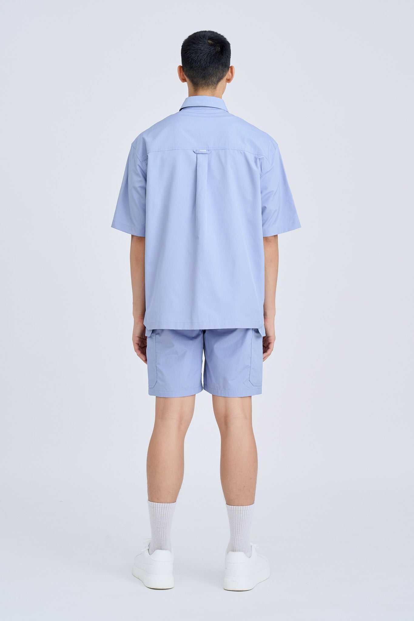 Casual Point Collar Shirt - Deep Periwinkle