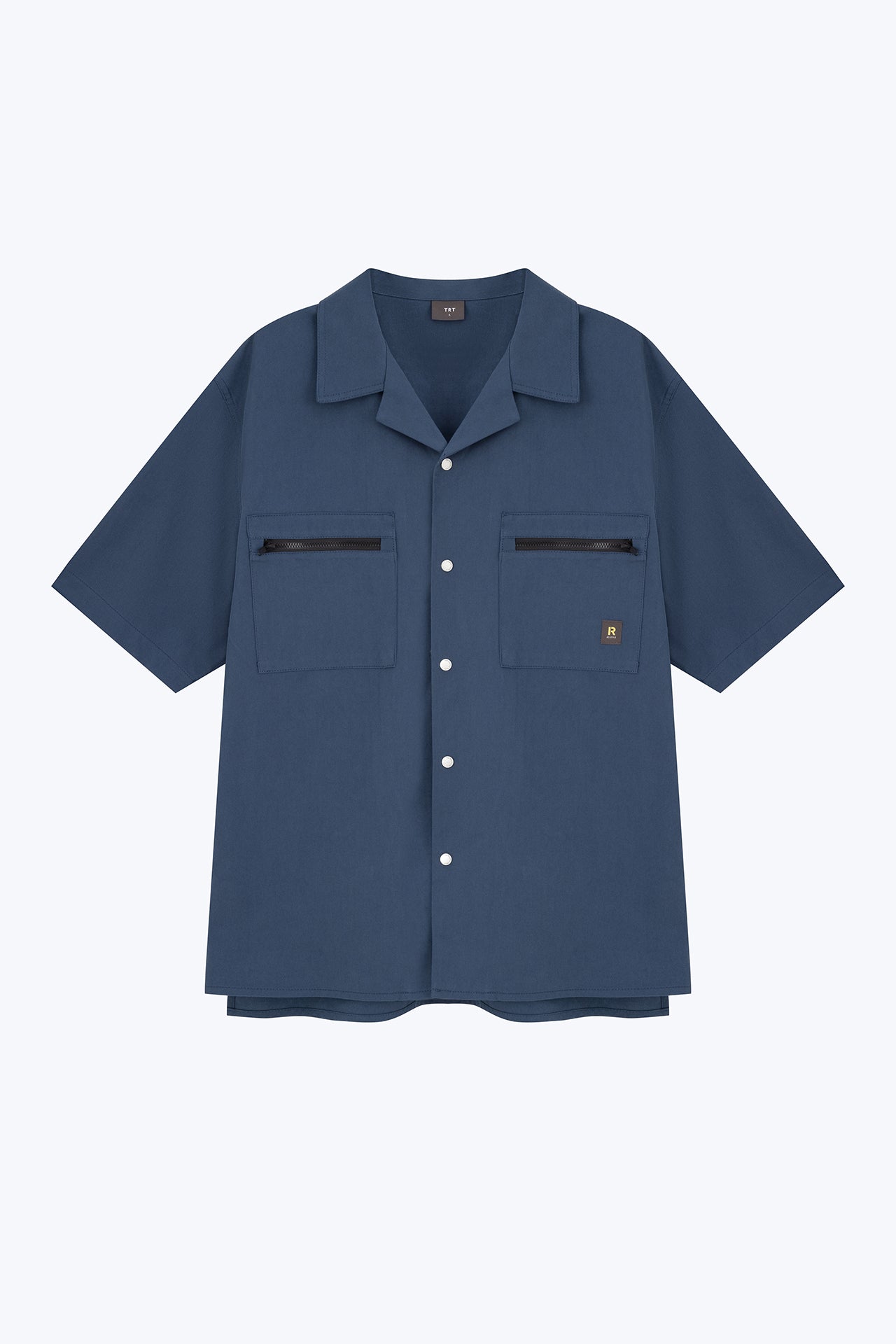 Open Collar Double pocket Shirt - Steel Blue