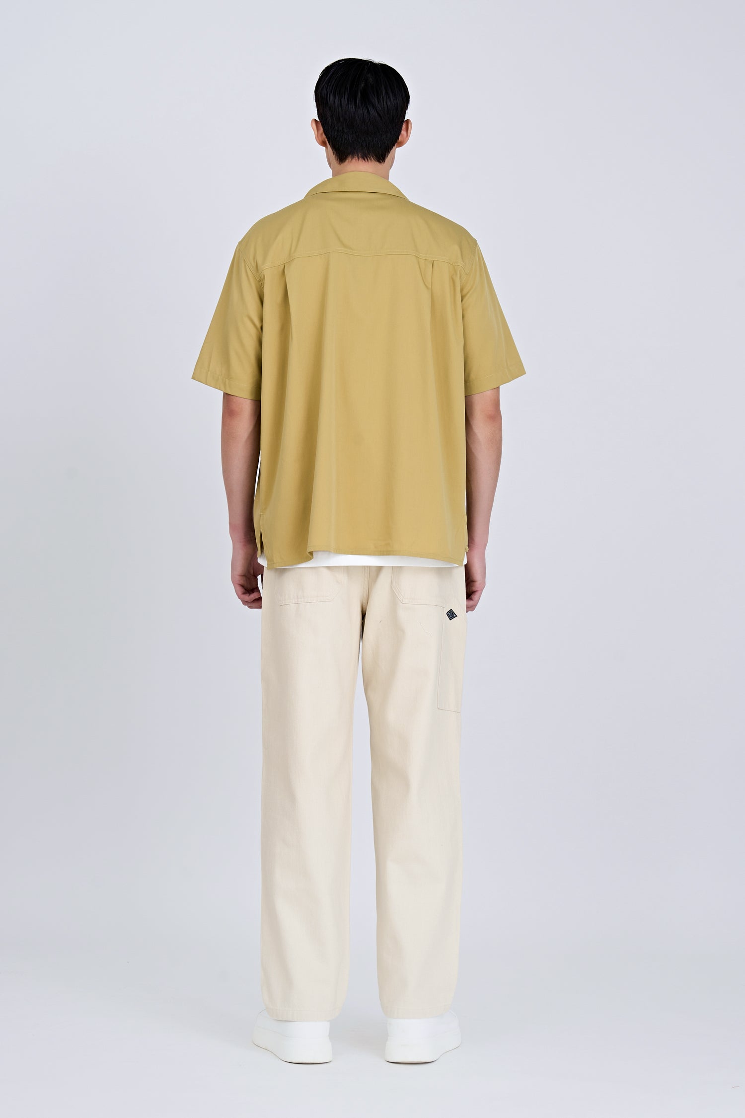 Single Pocket Snap Button Shirt - Olive