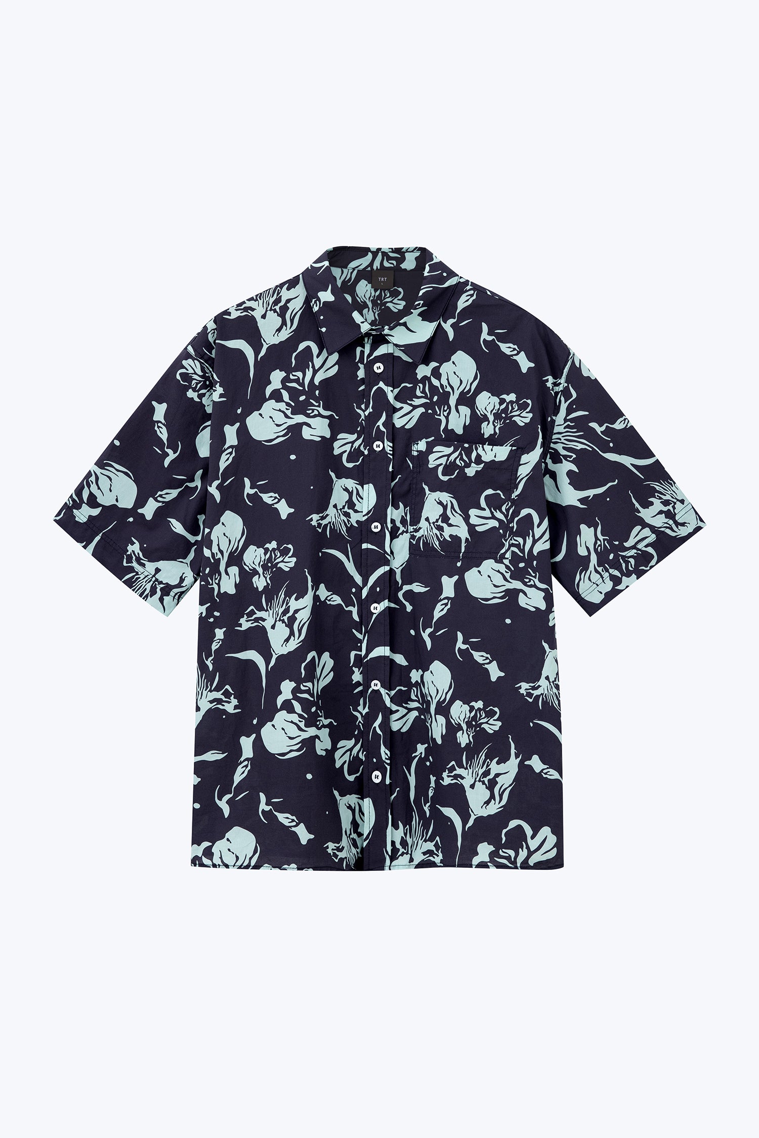 Relaxed Cut Floral Shirt - Floral Navy