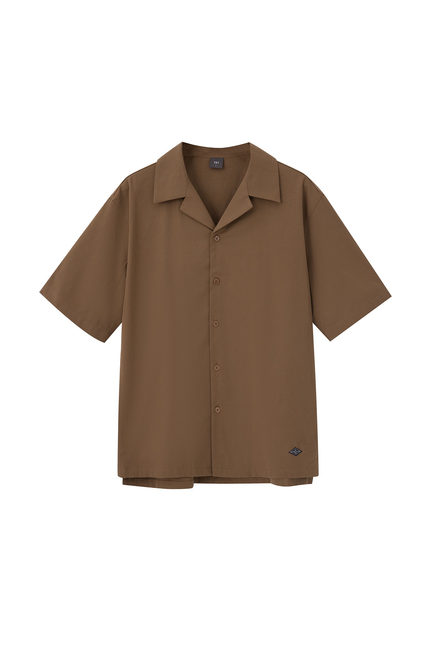 Open Collar Top - Coffee