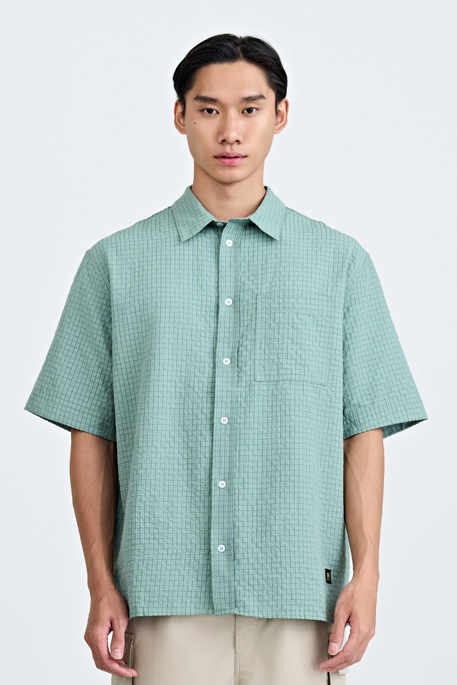 Short Sleeve Checked Shirt - Dark Green – The Restyle Trait Malaysia
