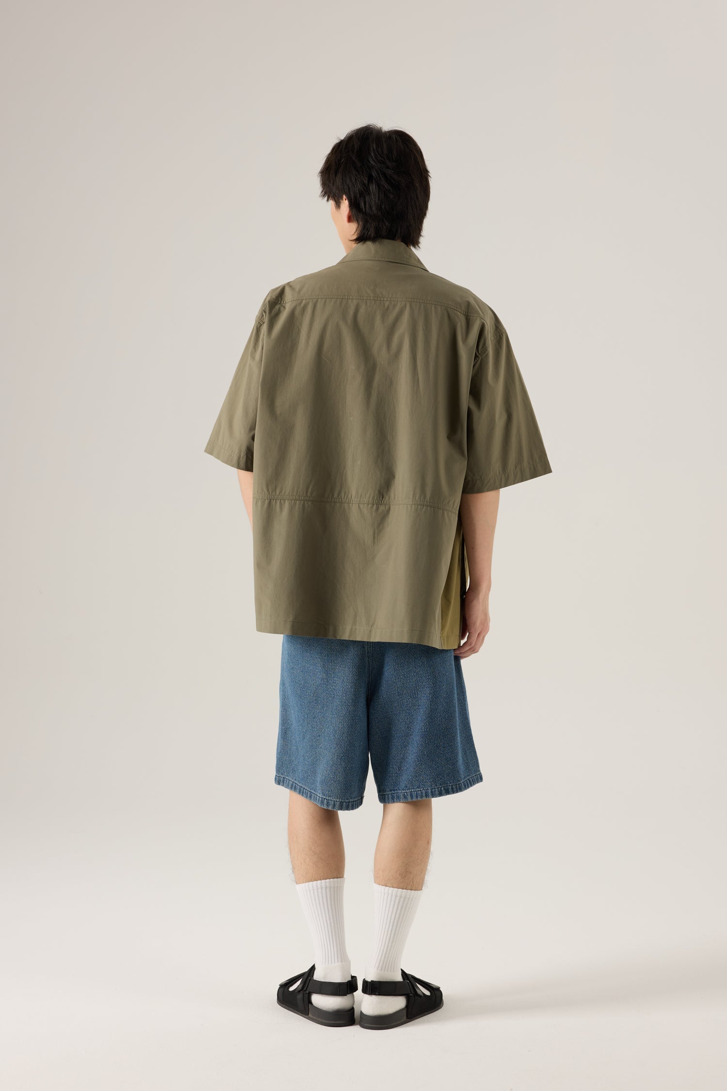 Oversized Flap Pocket Shirt - Khaki Green