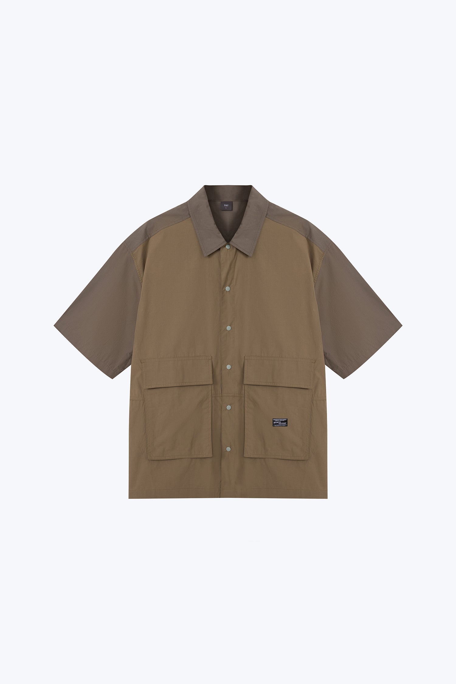 Oversized Flap Pocket Shirt - Khaki Green