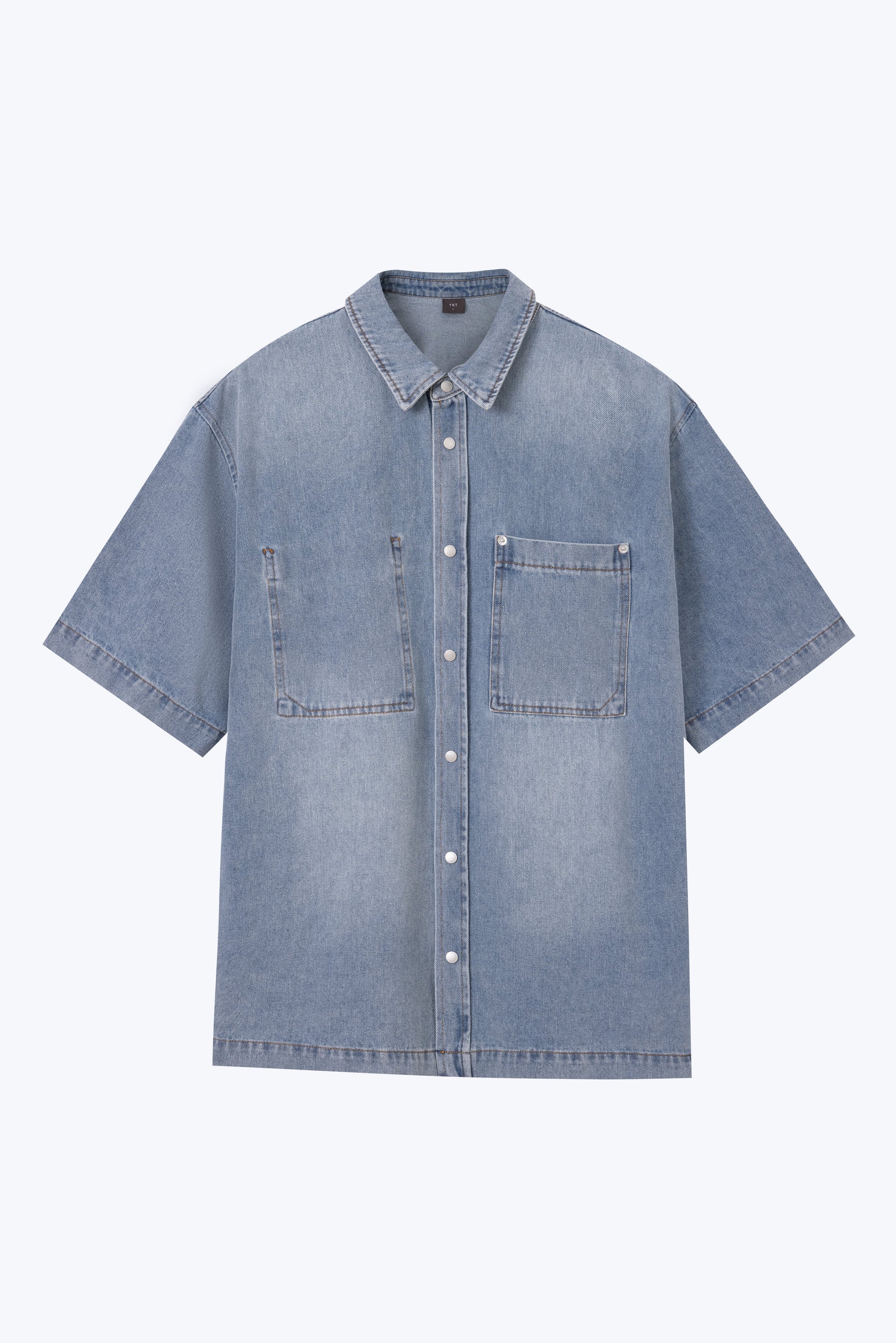 Denim Shadow Pocket Shirt - Denim