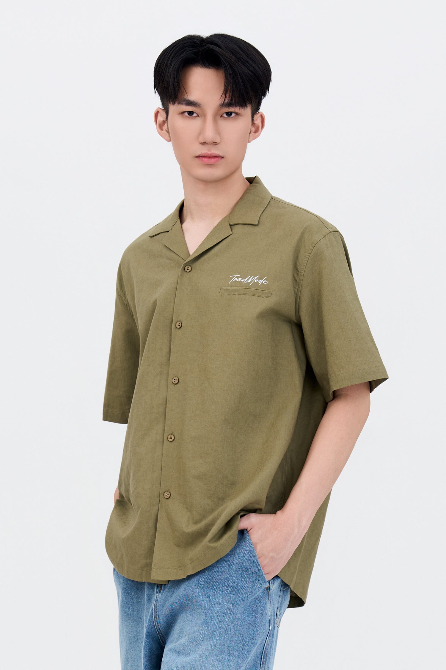 Trail Mode Cuban Shirt - Olive