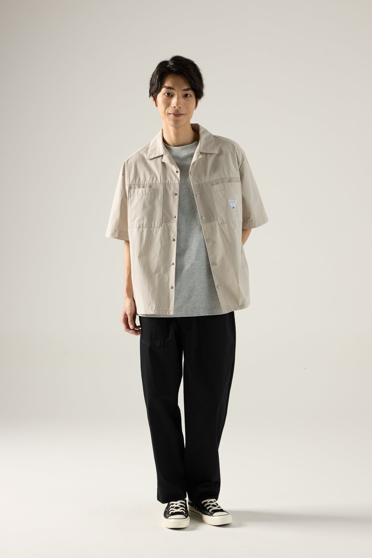 Utility Mesh Panel Shirt - Sand