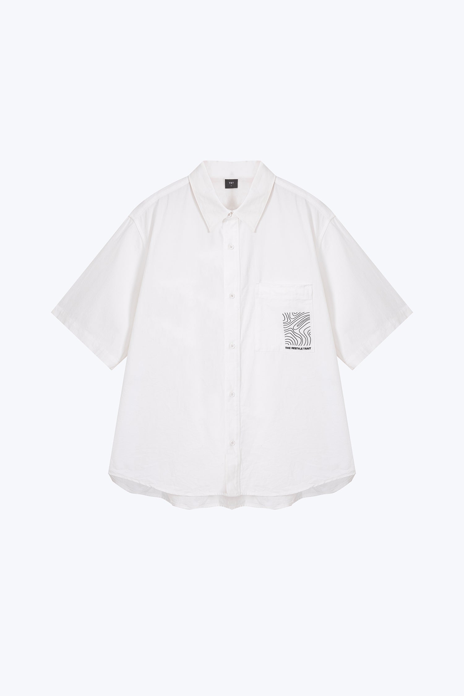 Pocket Detail Oversized Shirt - Cream