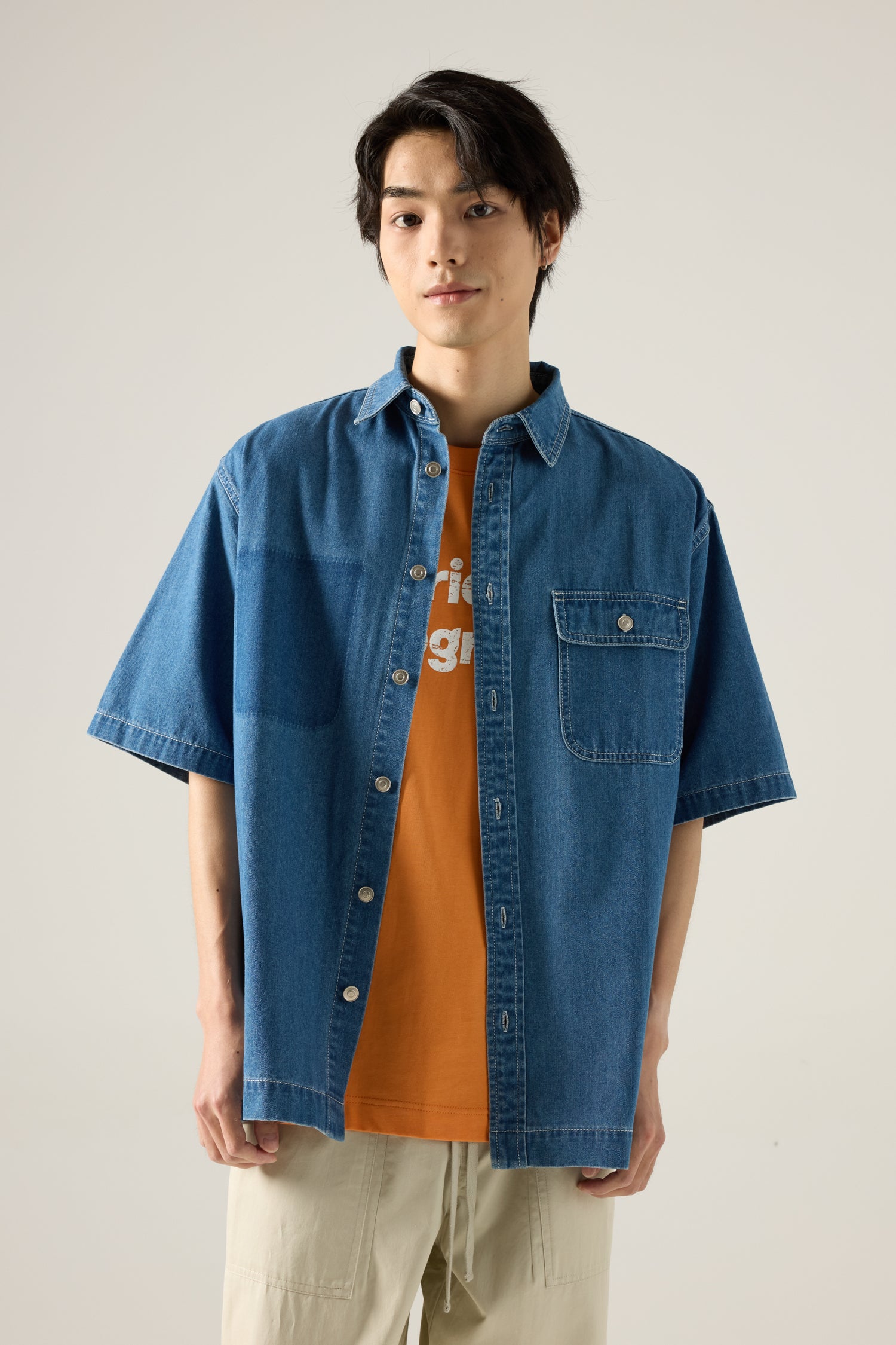 Shadow Pocket Denim Shirt - Denim – The Restyle Trait Malaysia