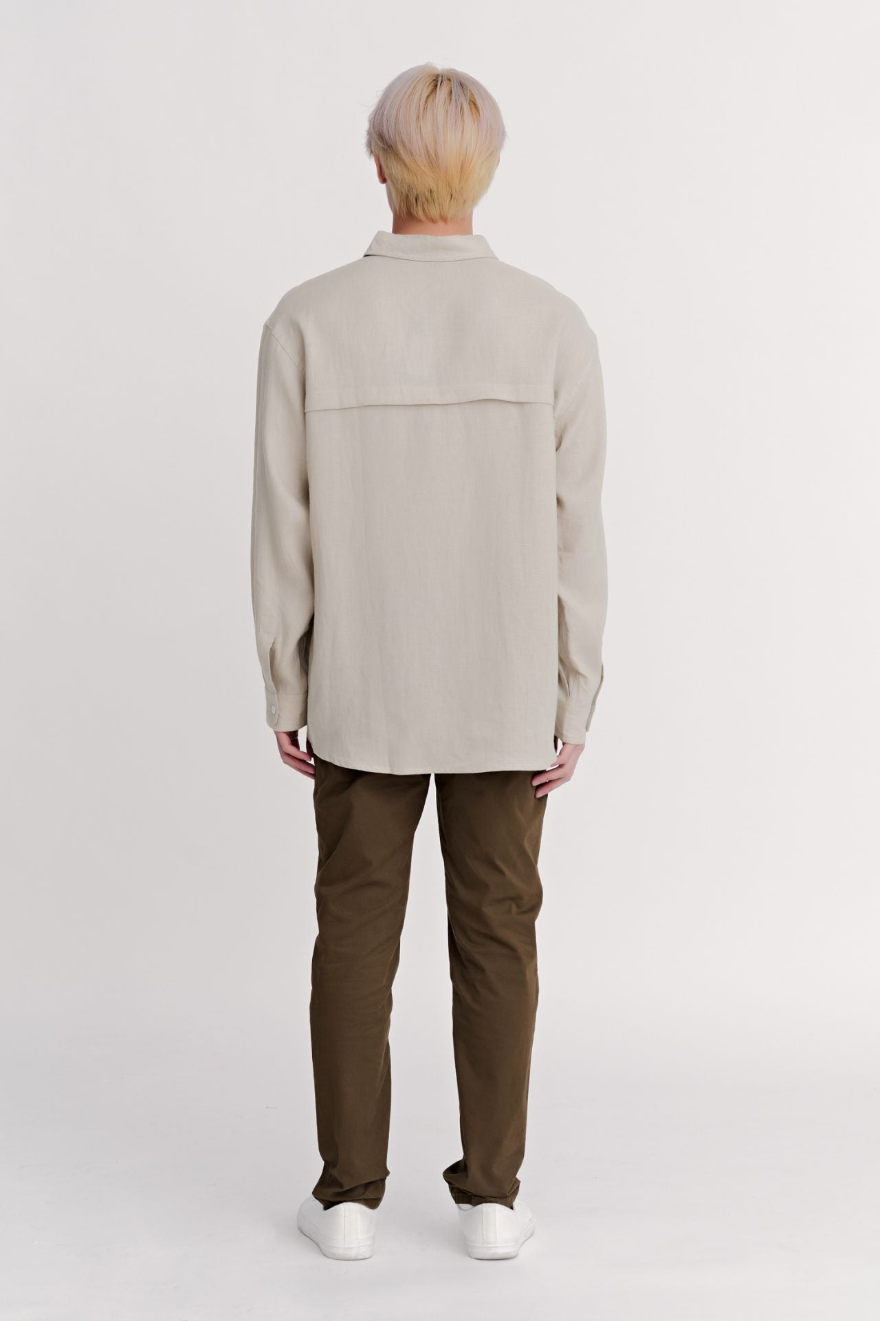 Casual Point Collar Relaxed Overshirt