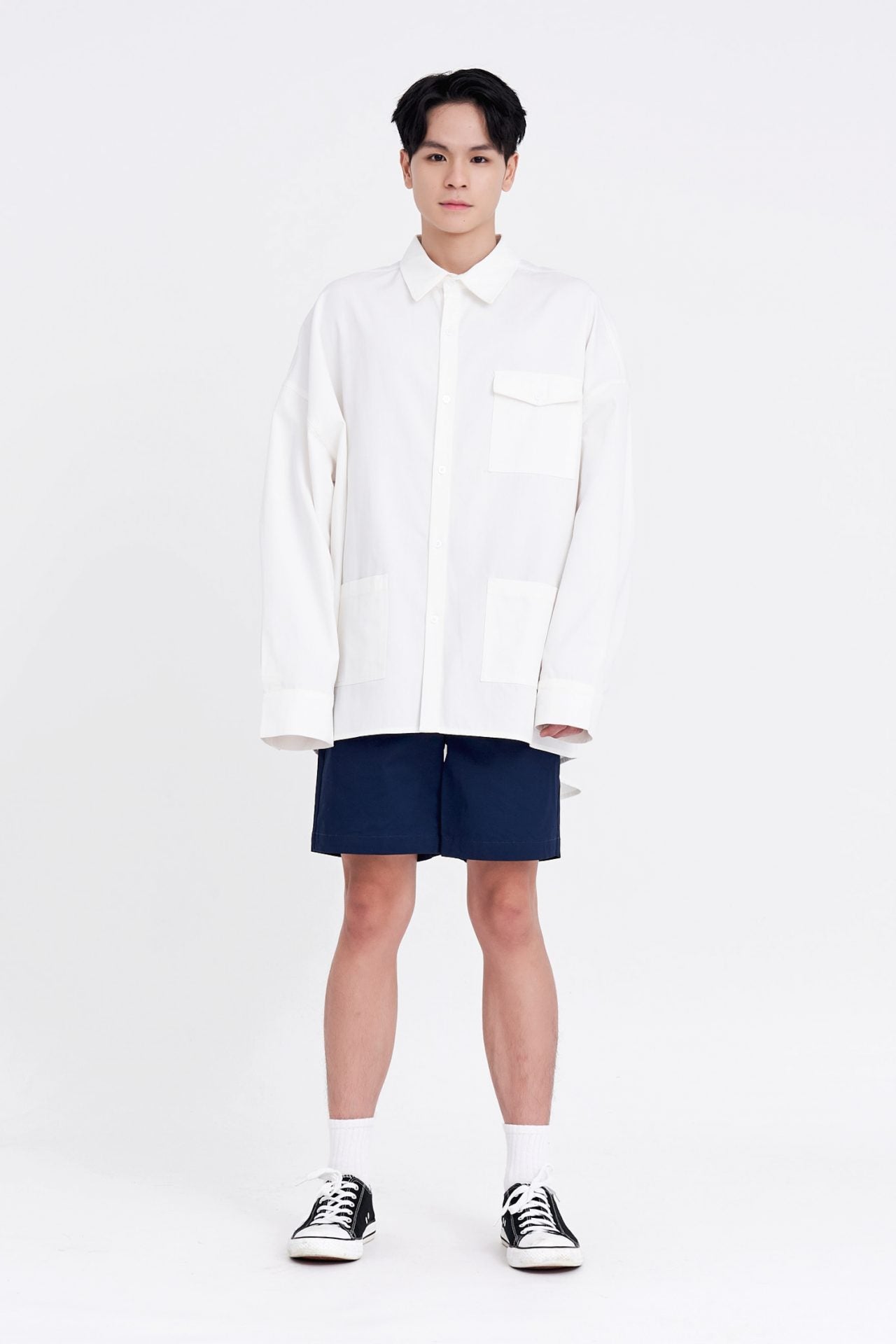 Casual Oversized Utility Overshirt