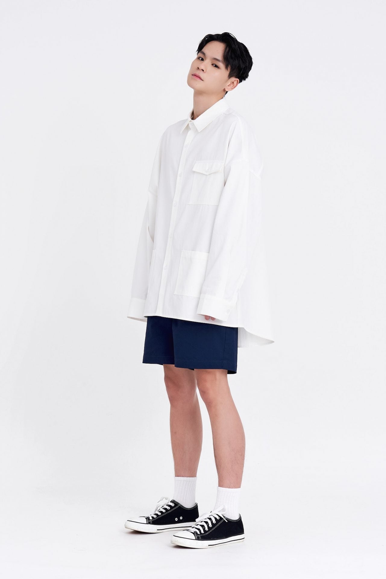 Casual Oversized Utility Overshirt