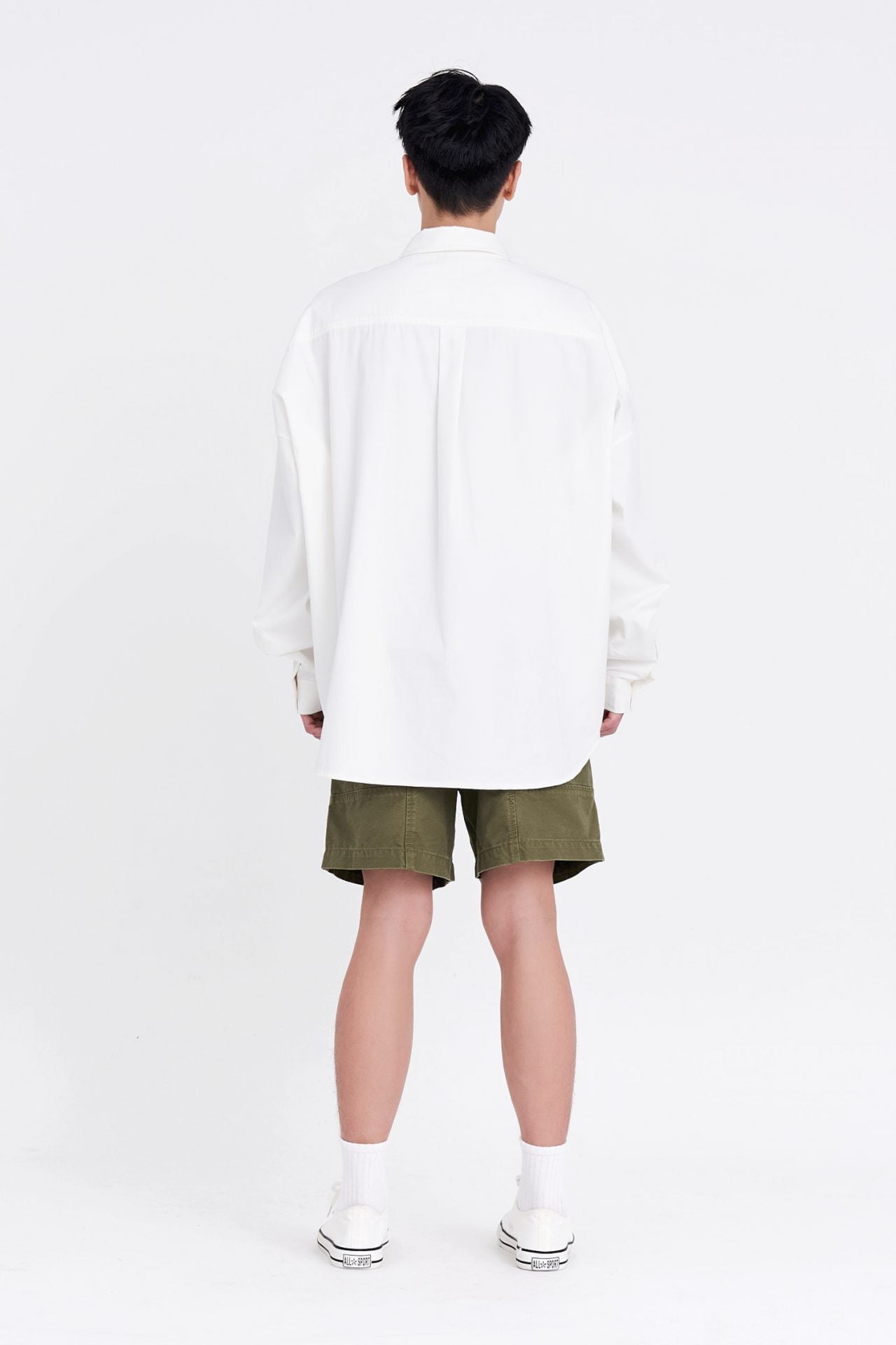 Oversized Long Sleeve Flap Pocket Shirt