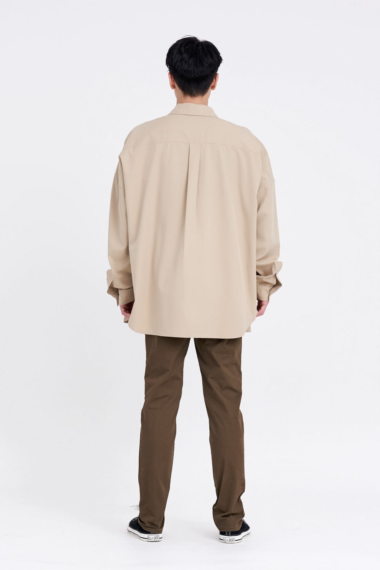 Oversized Long Sleeve Flap Pocket Shirt