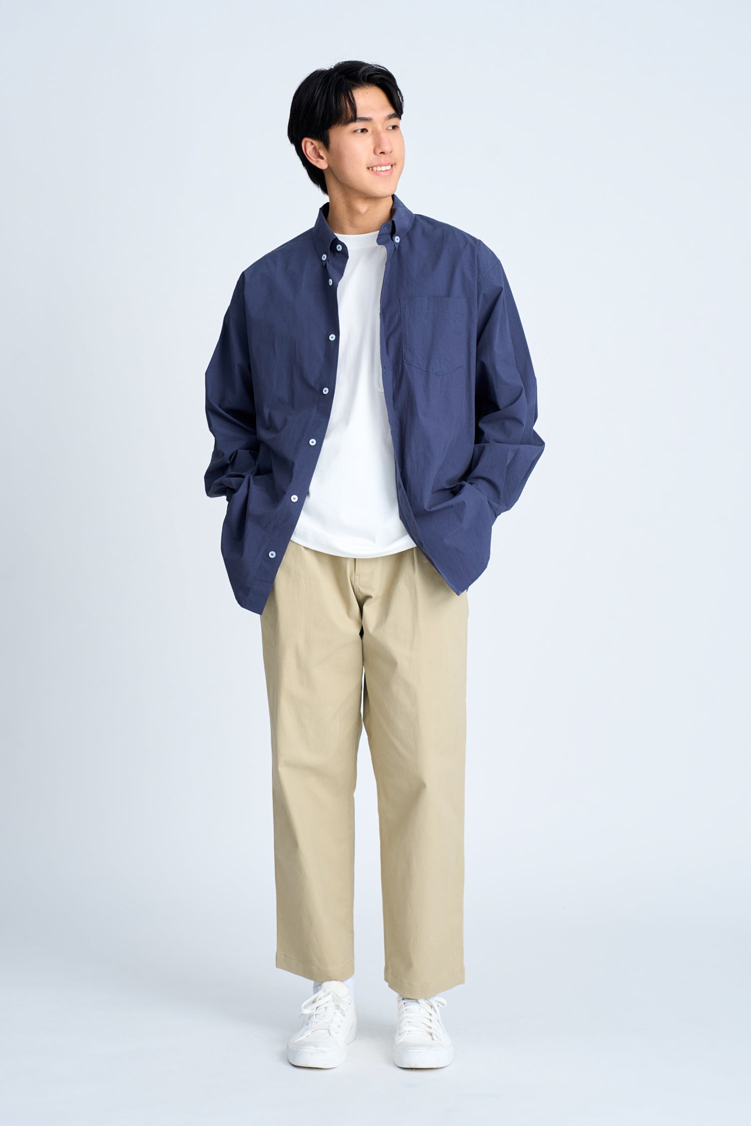 Restyle Button-down Shirt - Navy